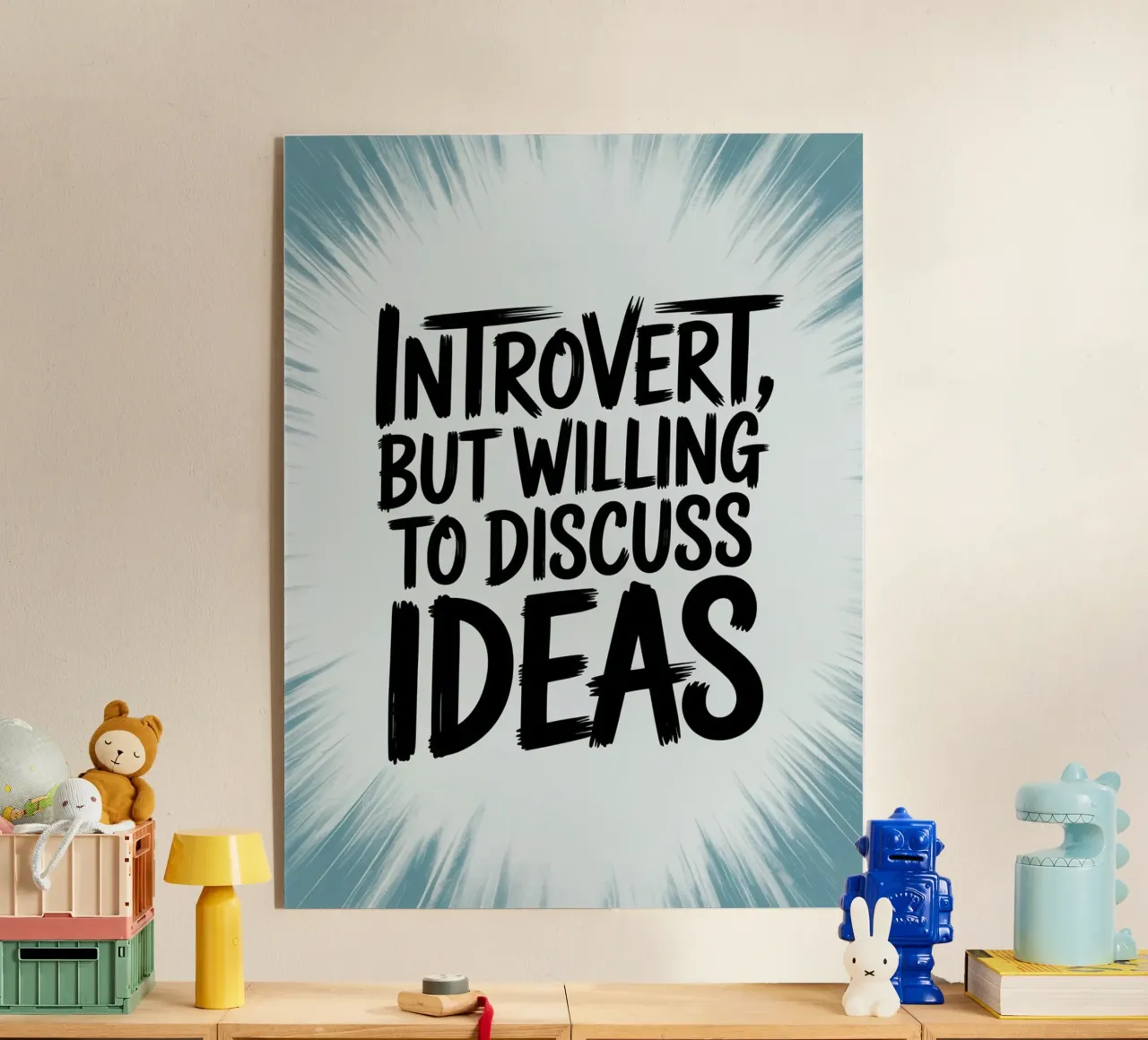"Introverso, ma disposto a discutere di idee" - Quiet Power plexiglass da logic