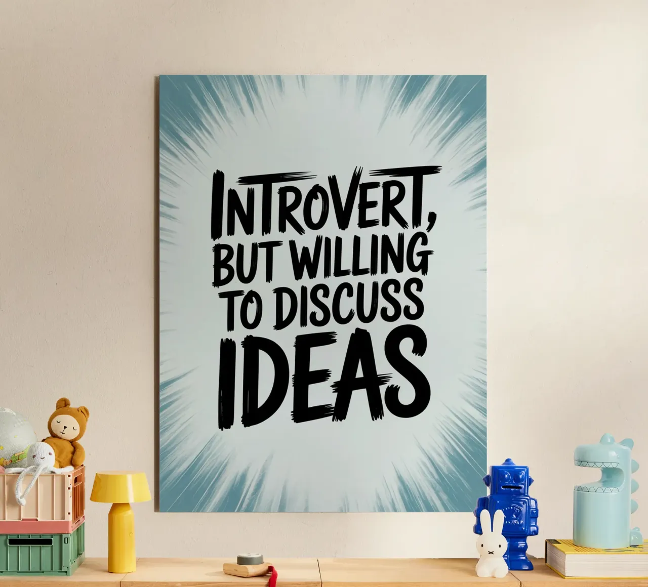 "Introvertiert, aber bereit, Ideen zu diskutieren" - Quiet Power Alu-Dibond von logic
