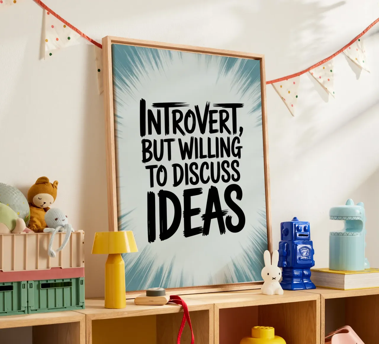 "Introvert, But Willing to Discuss Ideas" – Quiet Power canvas by logic