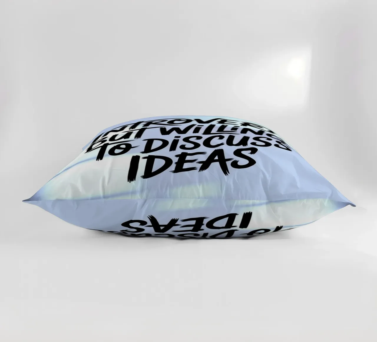 "Introvert, But Willing to Discuss Ideas" – Soft Edition decorative cushion by logic