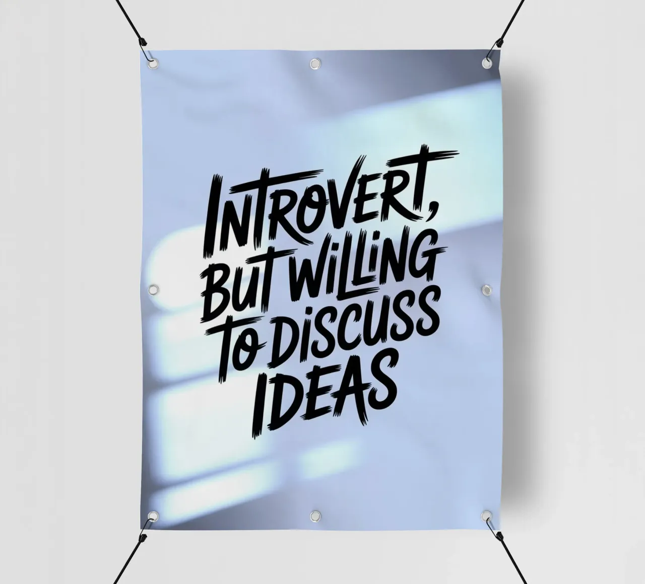 "Introverso, ma disposto a discutere di idee" - Edizione Soft telo in pvc da logic