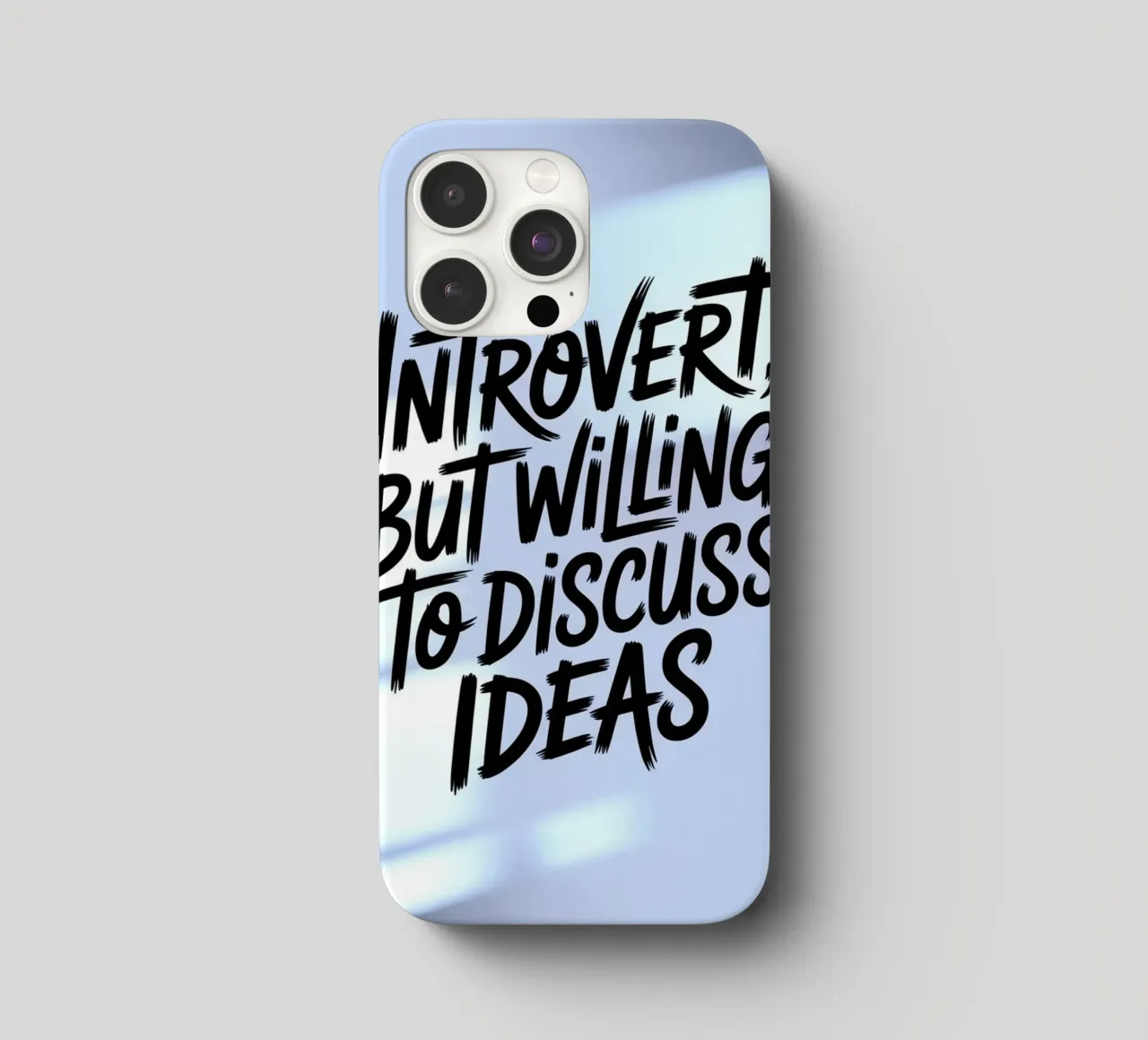 "Introverso, ma disposto a discutere di idee" - Edizione Soft cover iphone da logic
