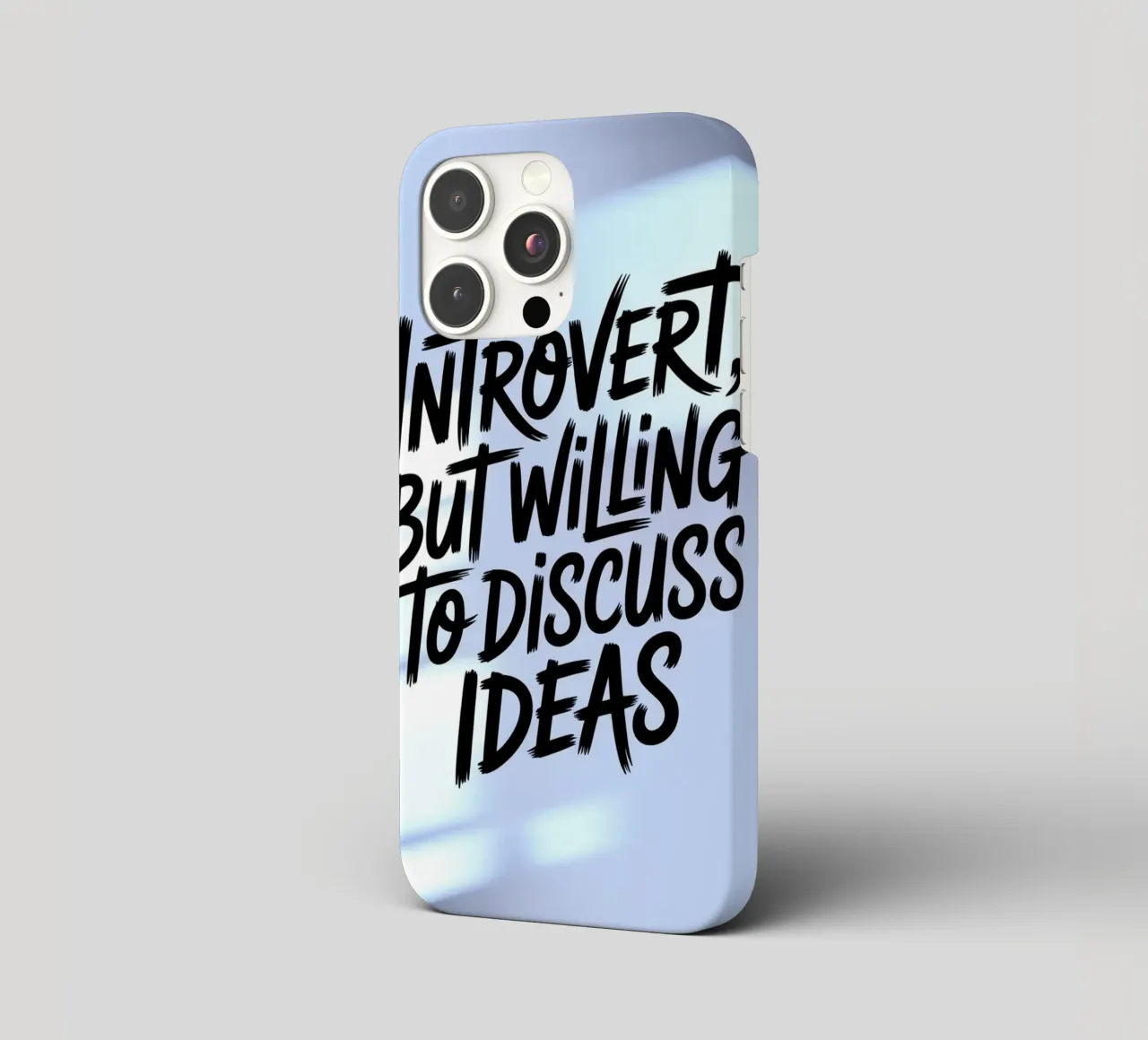 "Introverso, ma disposto a discutere di idee" - Edizione Soft cover iphone da logic