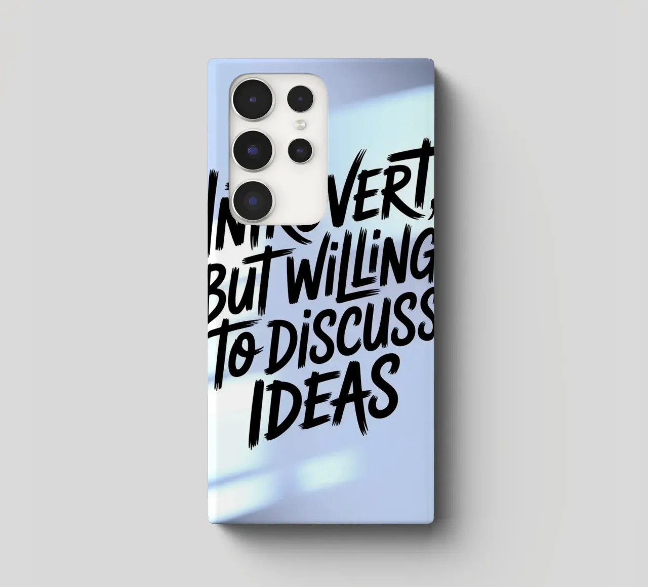 "Introvertiert, aber bereit, Ideen zu diskutieren" - Soft Edition Samsung Hülle von logic