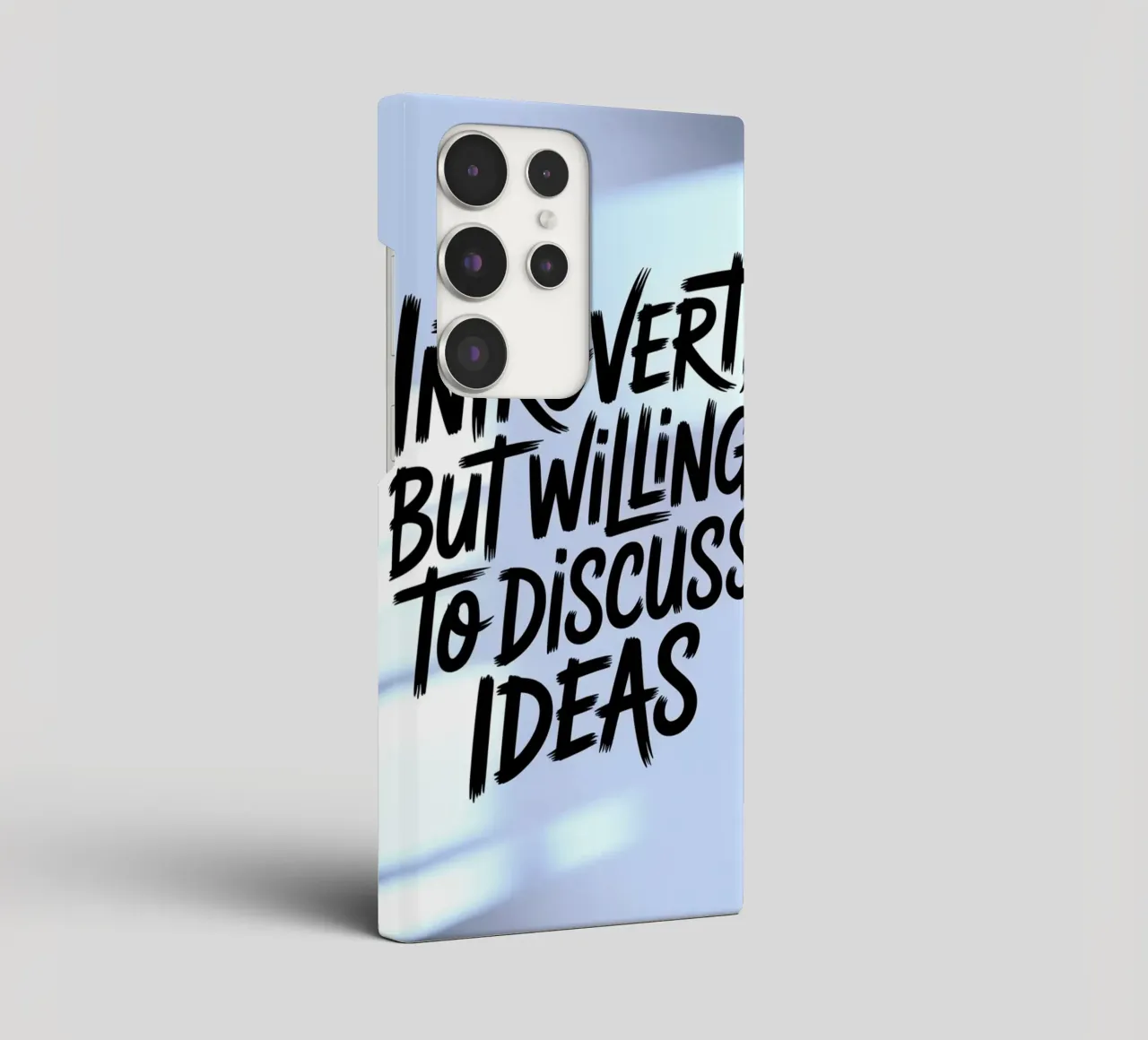 "Introvertiert, aber bereit, Ideen zu diskutieren" - Soft Edition Samsung Hülle von logic