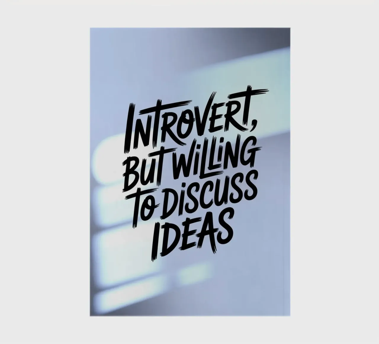 "Introvertiert, aber bereit, Ideen zu diskutieren" - Soft Edition Notizbuch von logic