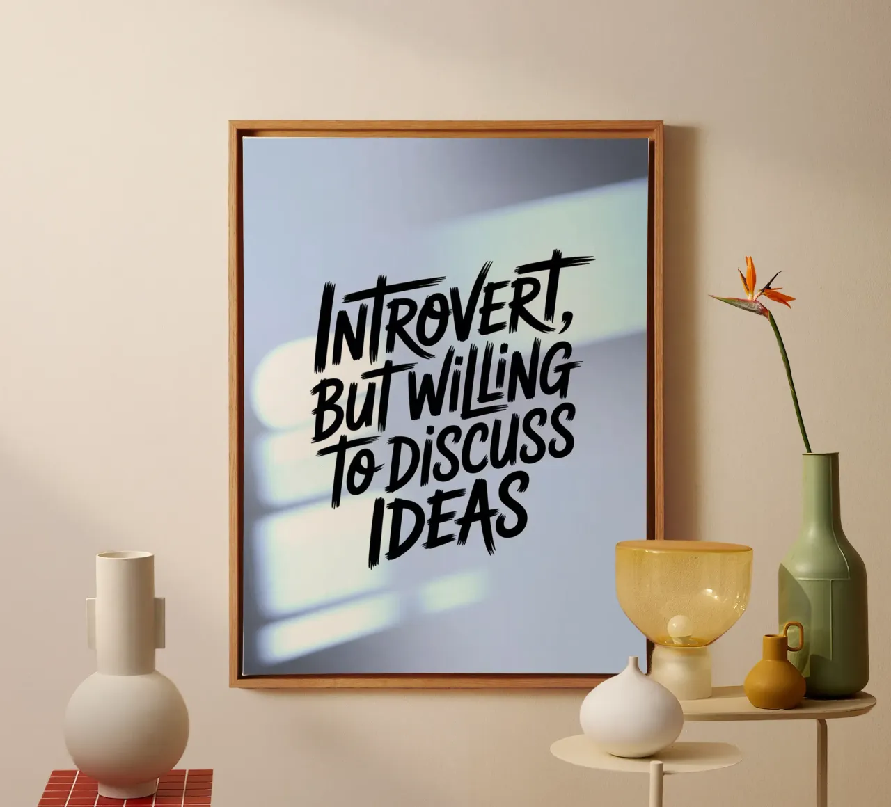 "Introverti, mais prêt à discuter des idées" - Soft Edition toile de logic