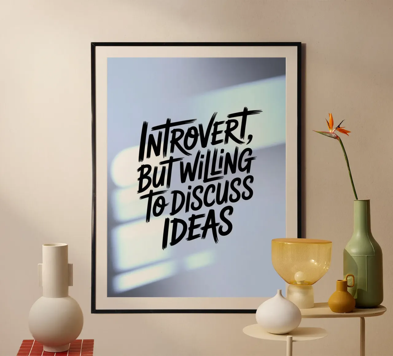 "Introvertiert, aber bereit, Ideen zu diskutieren" - Soft Edition Poster von logic