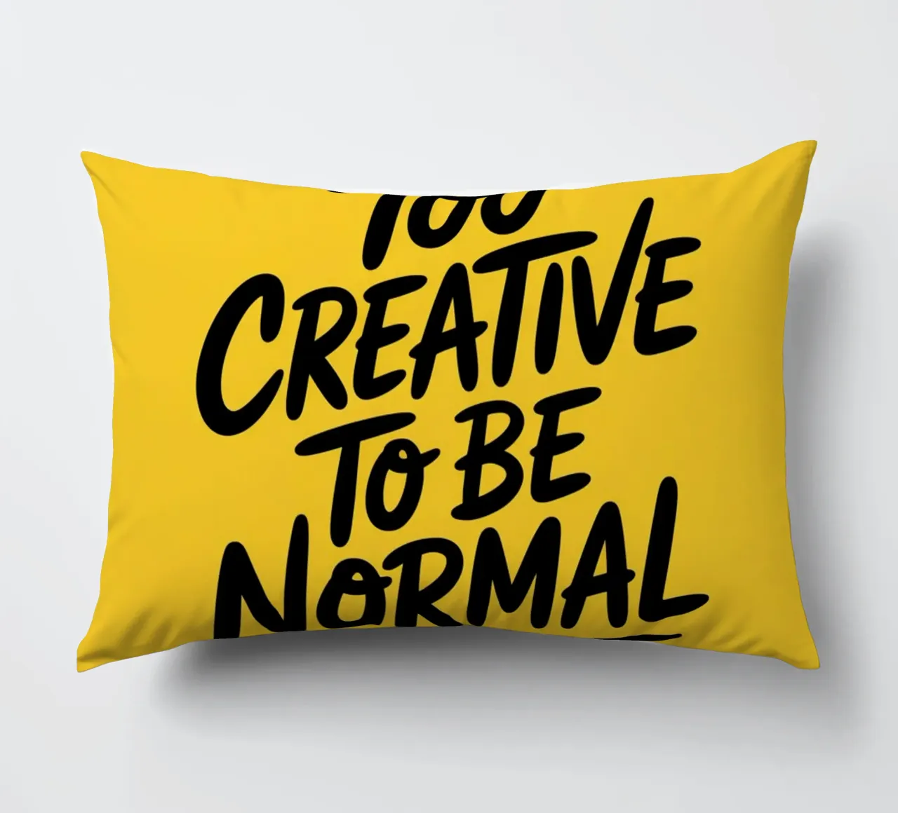 "Demasiado creativo para ser normal" - Minimal Vibes cojín de logic