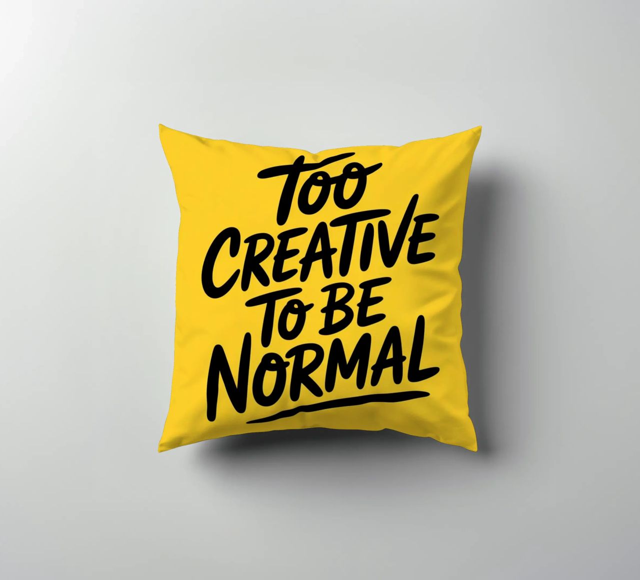 "Troppo creativo per essere normale" - Minimal Vibes cuscino da logic