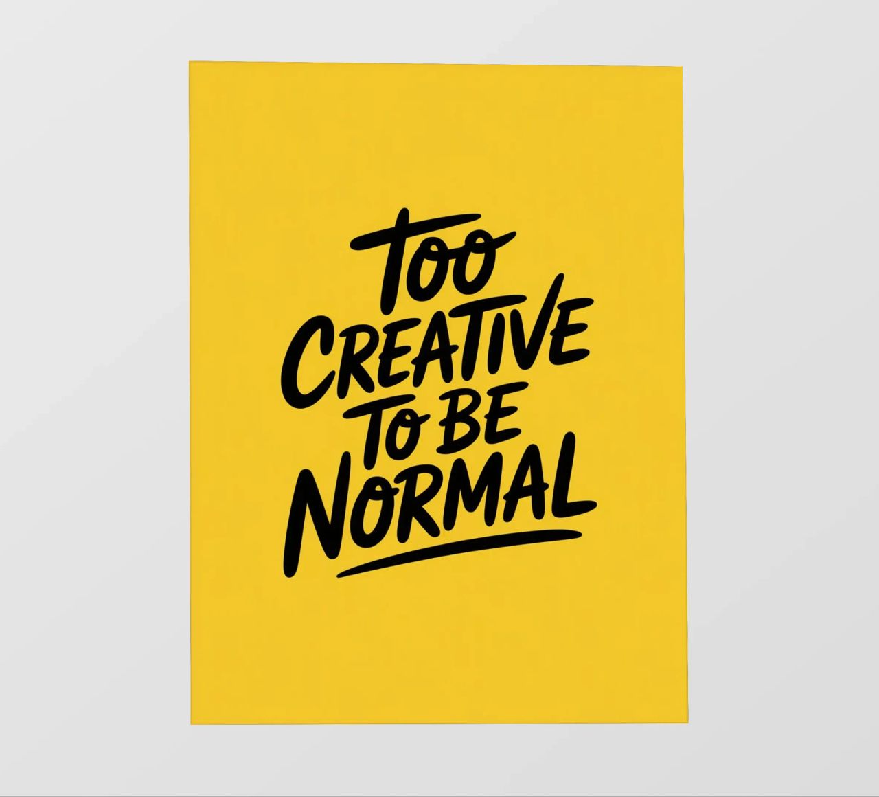 "Troppo creativo per essere normale" - Minimal Vibes pellicola backlit da logic