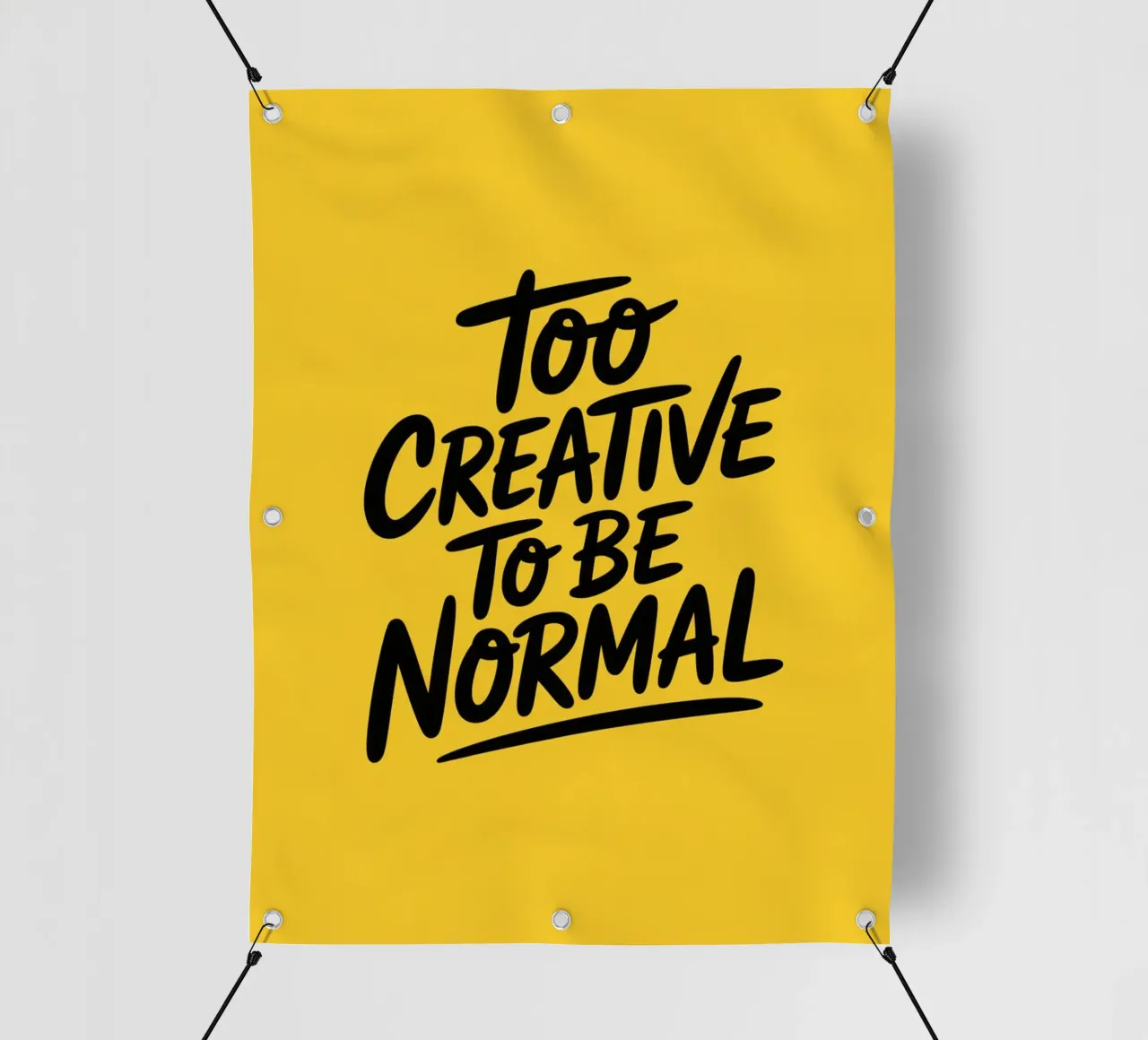 "Troppo creativo per essere normale" - Minimal Vibes telo in pvc da logic