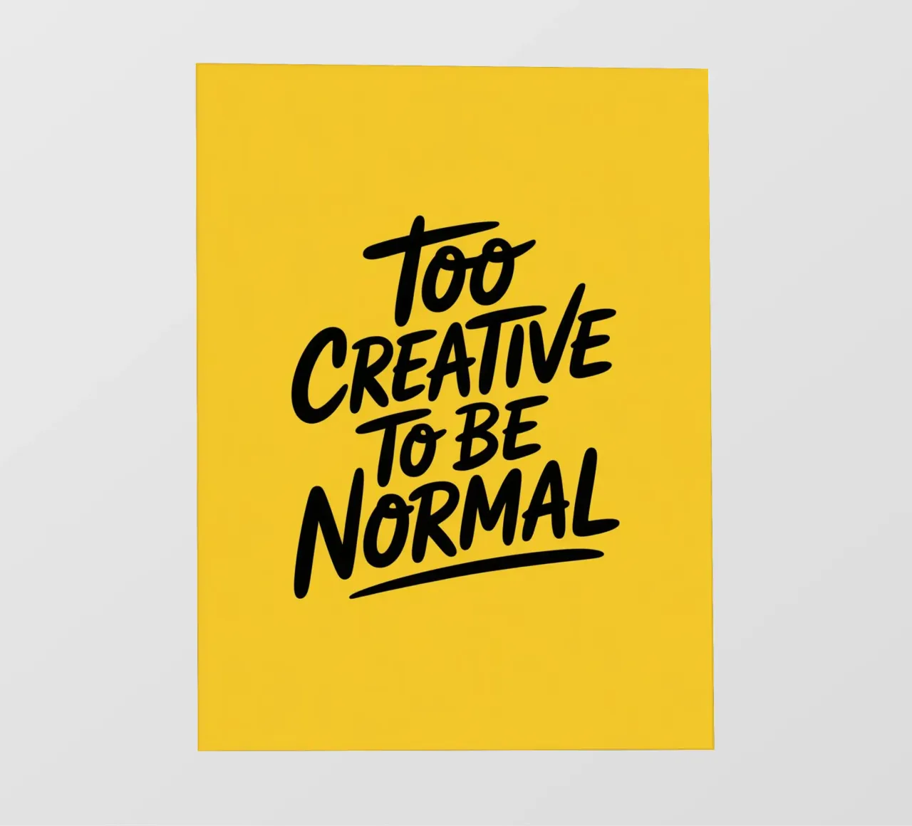 "Troppo creativo per essere normale" - Minimal Vibes telo in pvc da logic