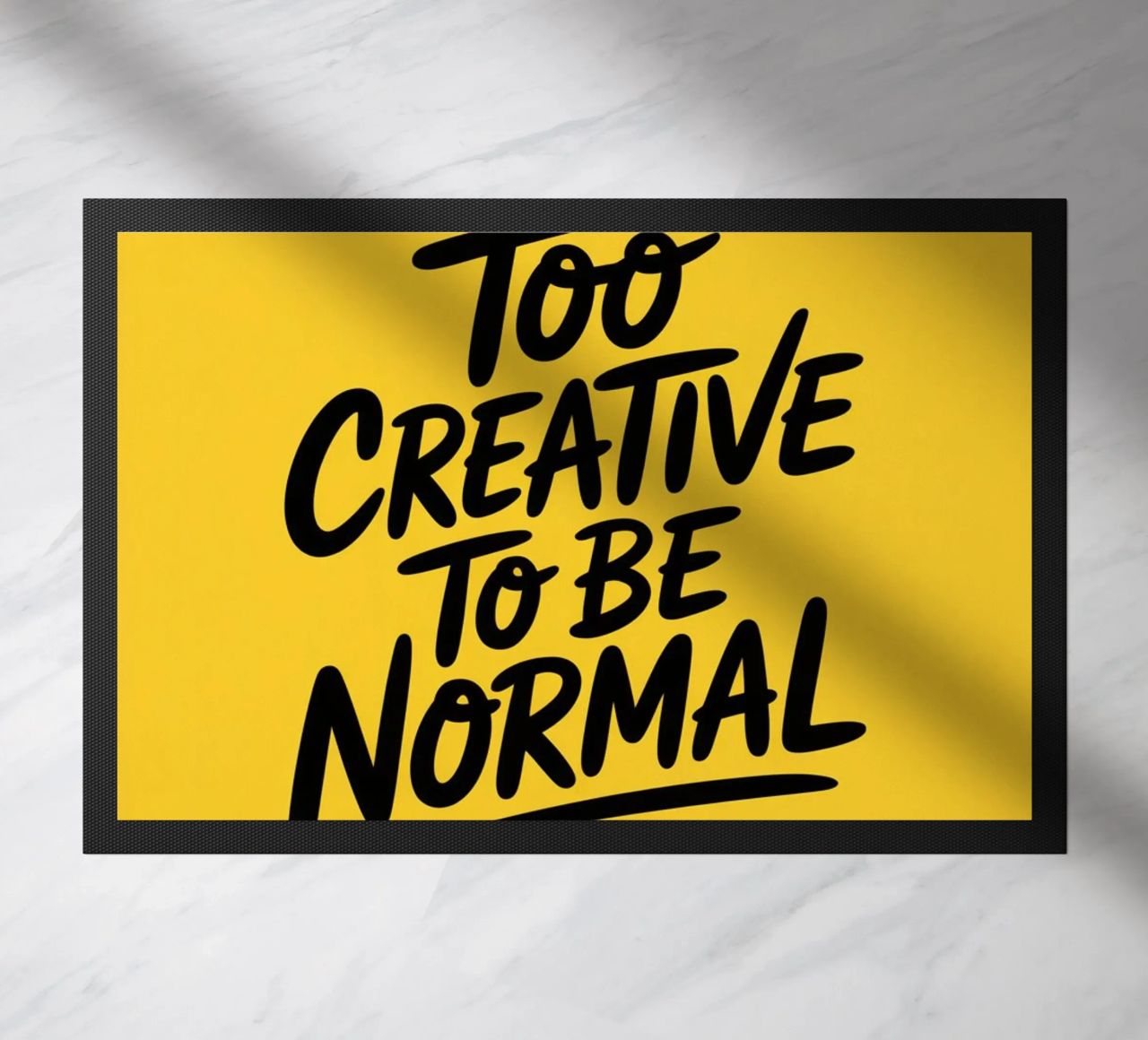 "Troppo creativo per essere normale" - Minimal Vibes zerbino da logic