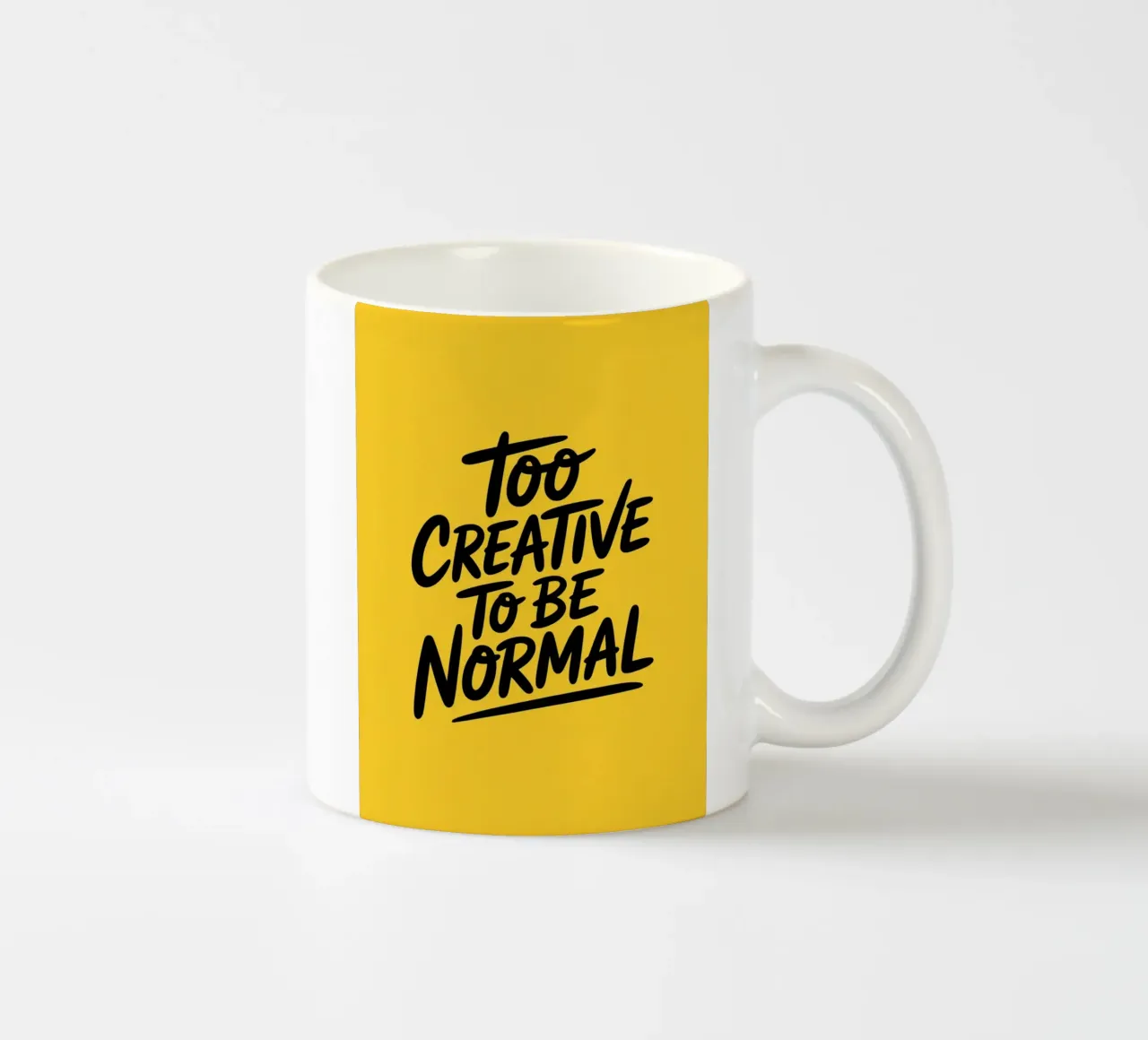 "Troppo creativo per essere normale" - Minimal Vibes tazza in ceramica da logic