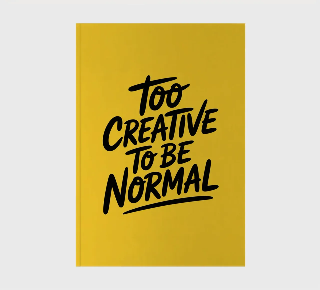 "Te creatief om normaal te zijn" - Minimal Vibes notitieboek van logic