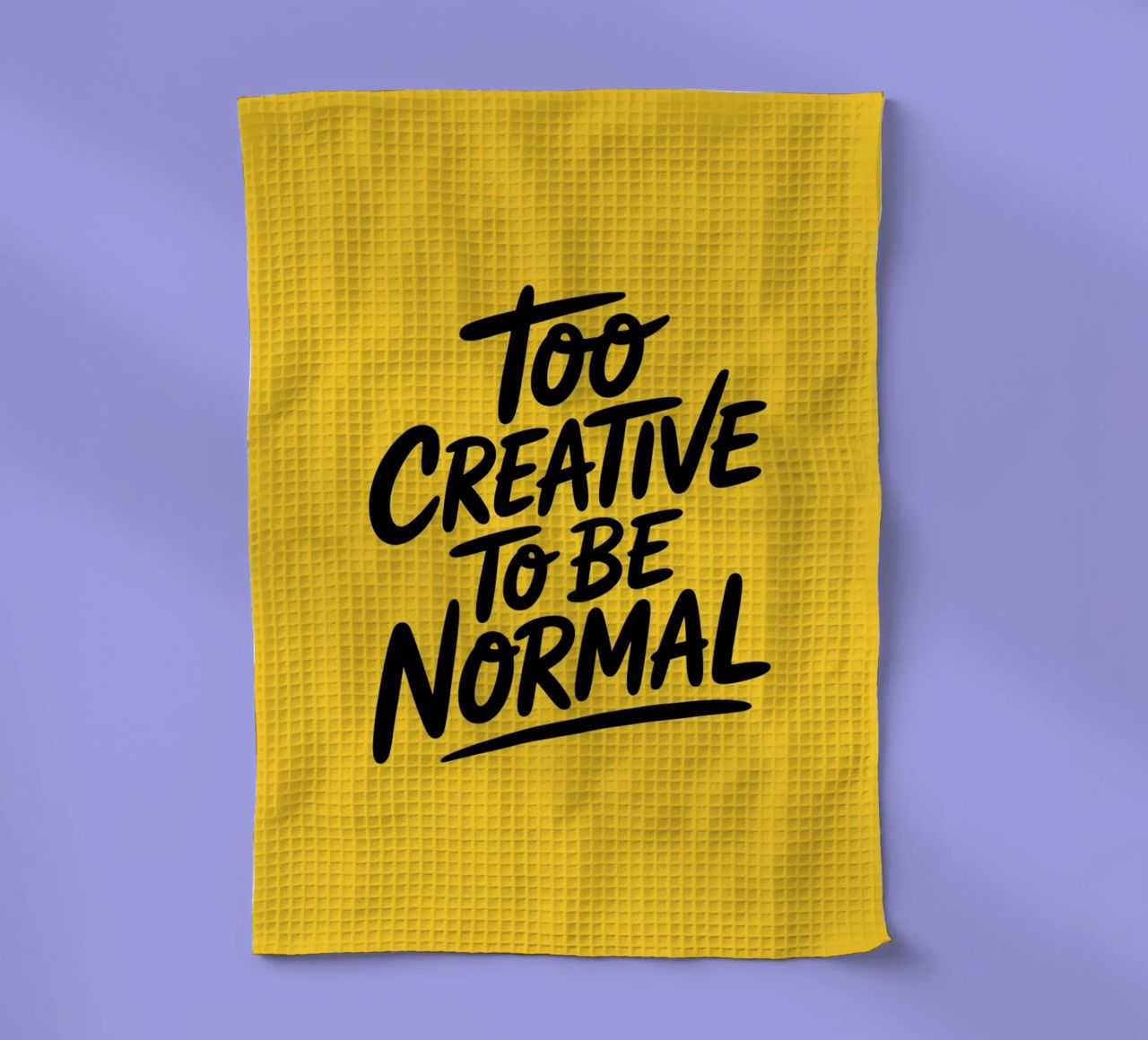 "Troppo creativo per essere normale" - Minimal Vibes canovaccio da cucina da logic