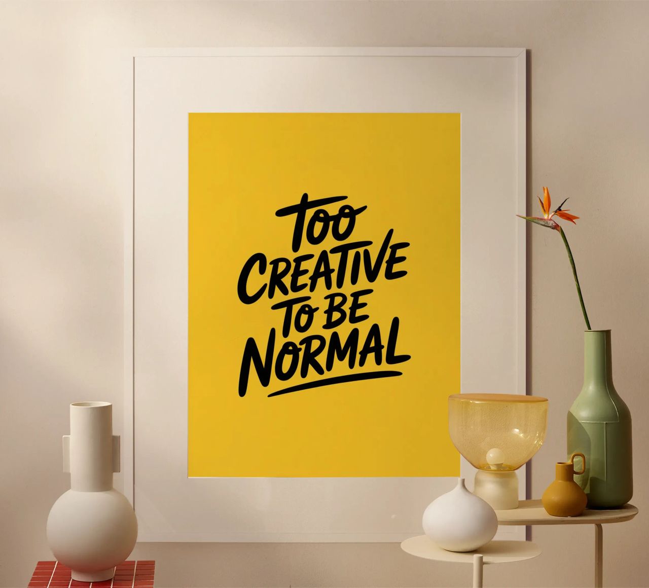 "Zu kreativ, um normal zu sein" - Minimal Vibes Poster von logic