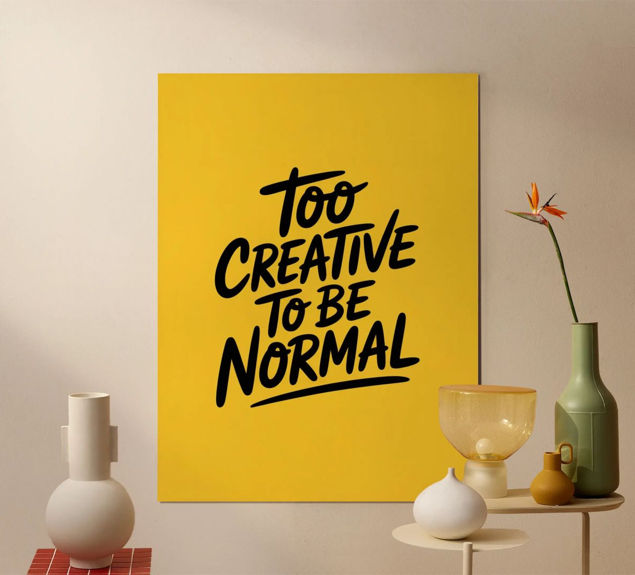 "Zu kreativ, um normal zu sein" - Minimal Vibes Poster von logic
