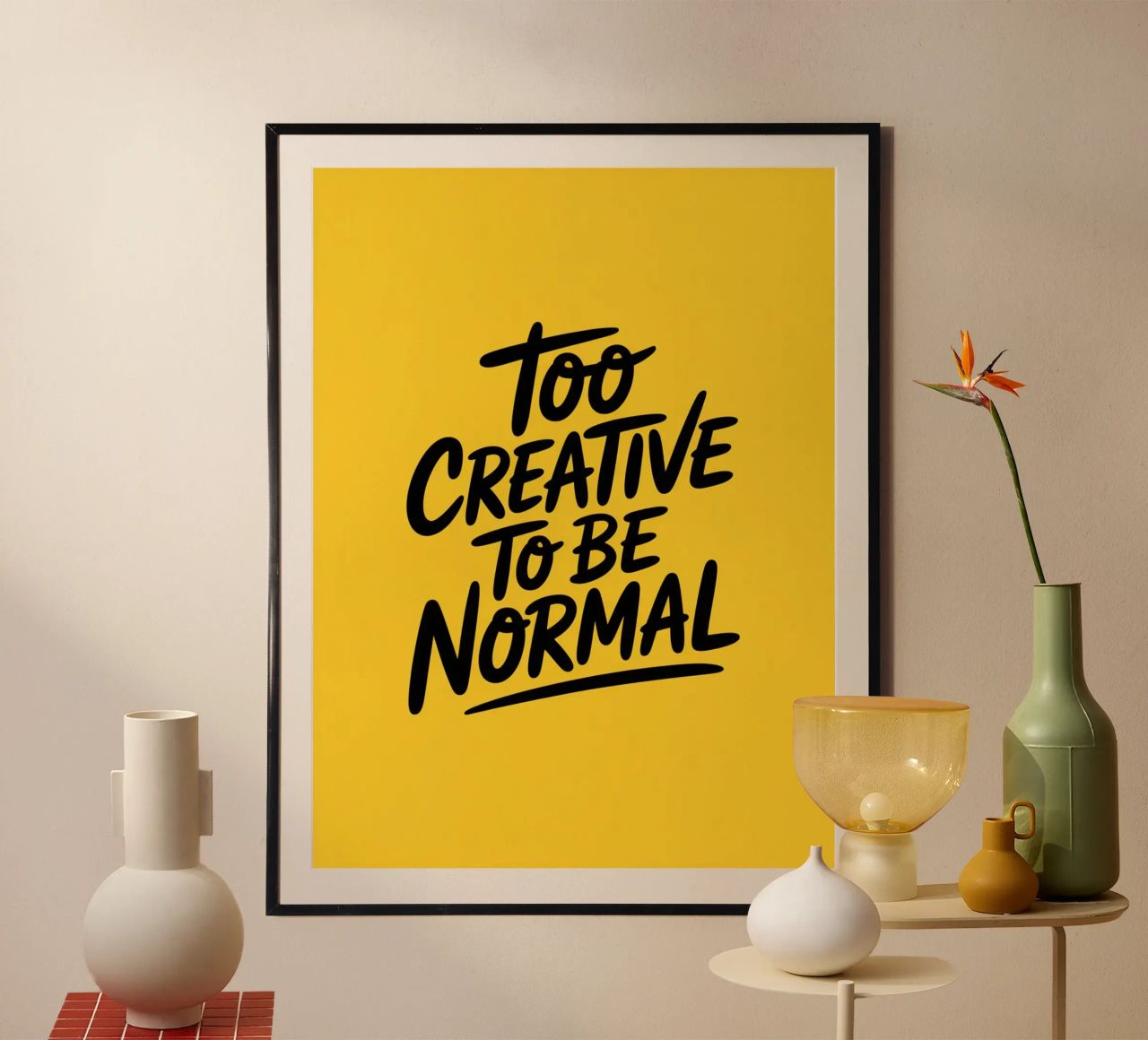 "Zu kreativ, um normal zu sein" - Minimal Vibes Poster von logic