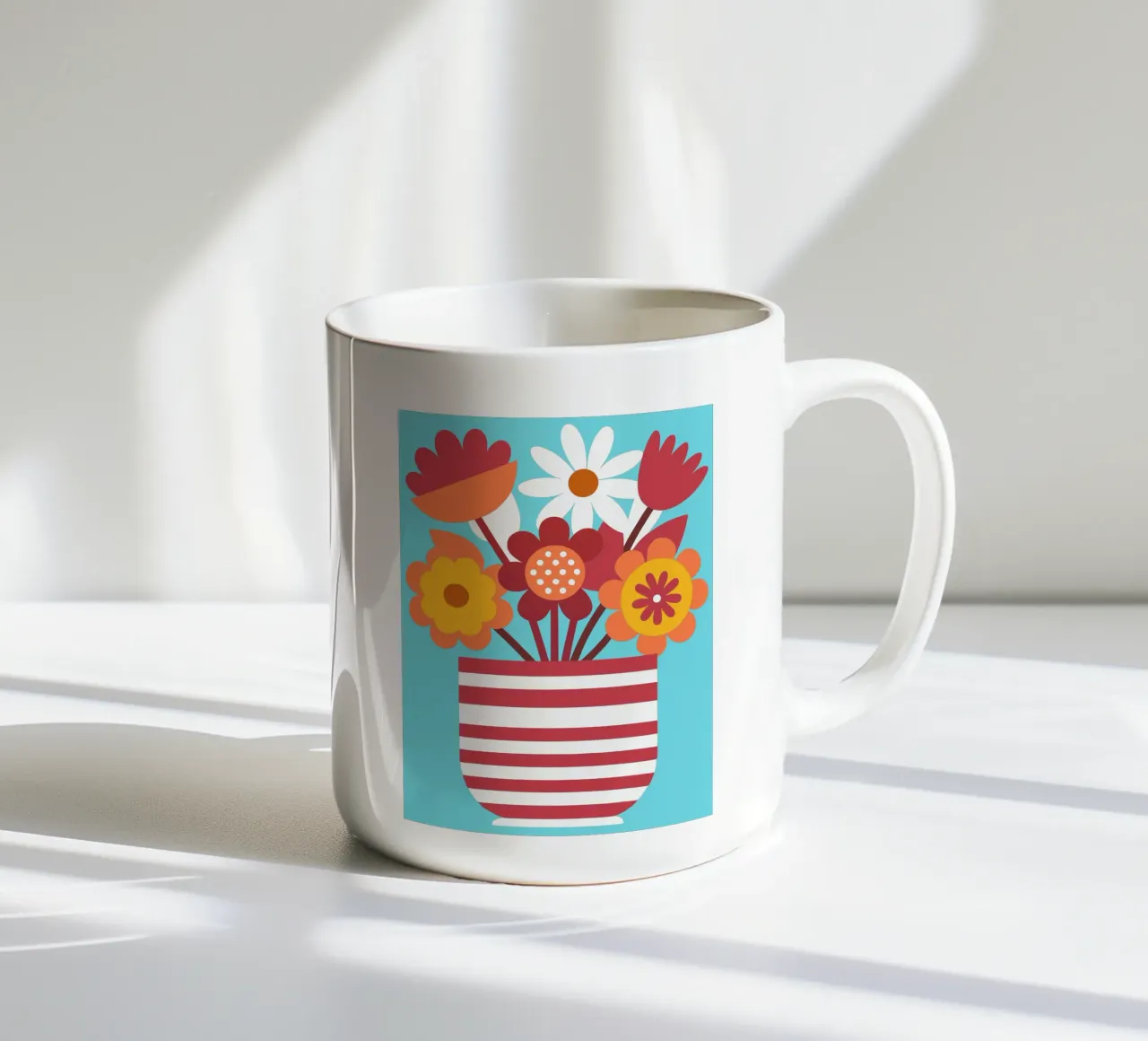 Fiori in vaso tazza in ceramica da FLOWER PLACE SHOP