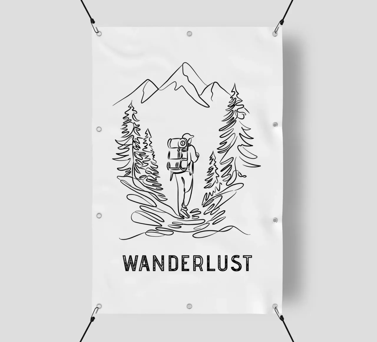 Wanderlust - Line Art bâche pvc de pierosvisuals