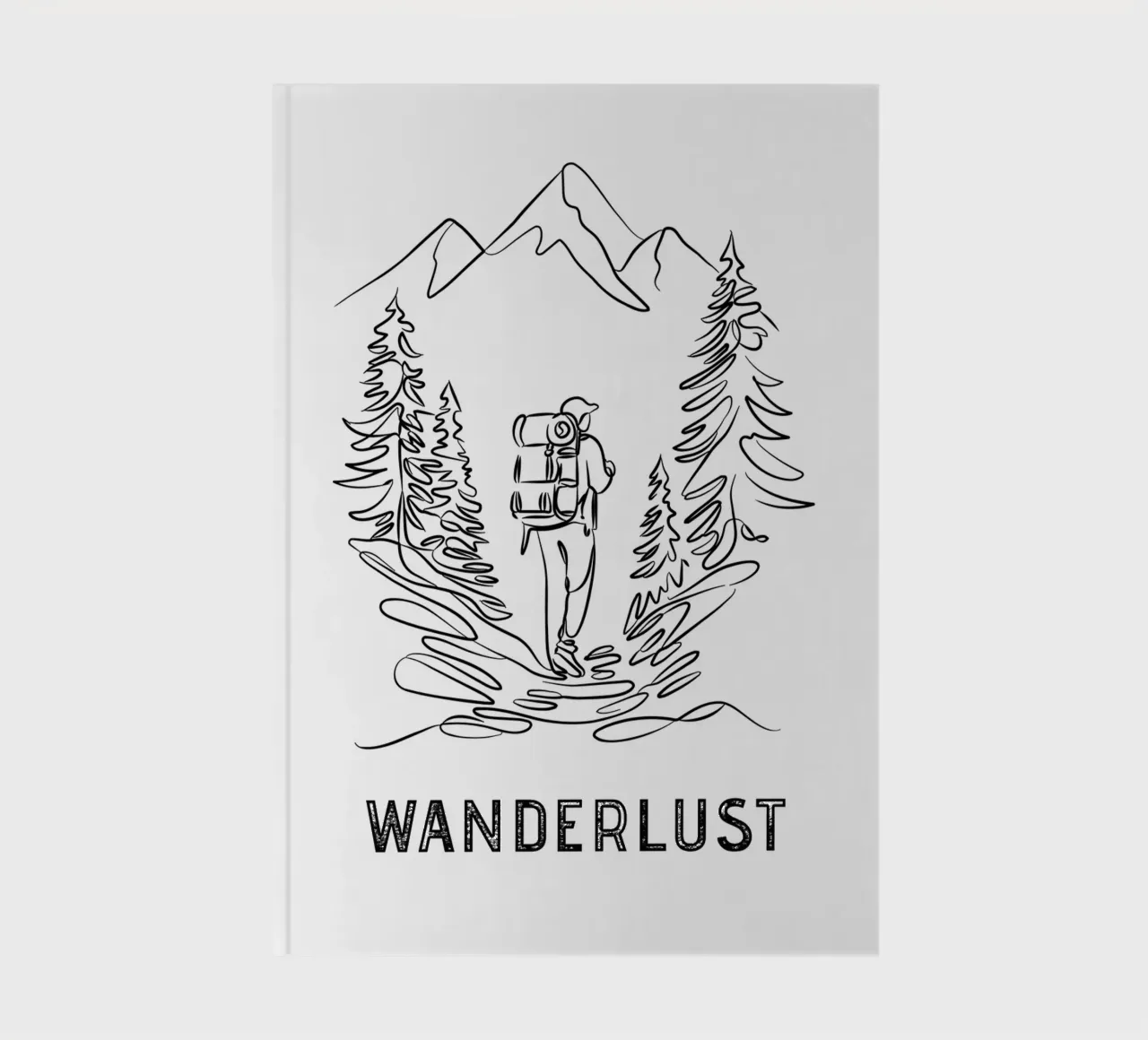 Wanderlust - Line Art notebook by pierosvisuals