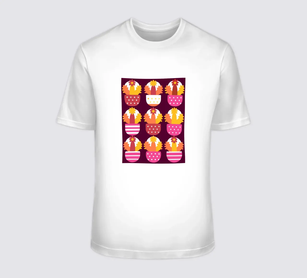 Cactus a vaso di pettern t-shirt da FLOWER PLACE SHOP