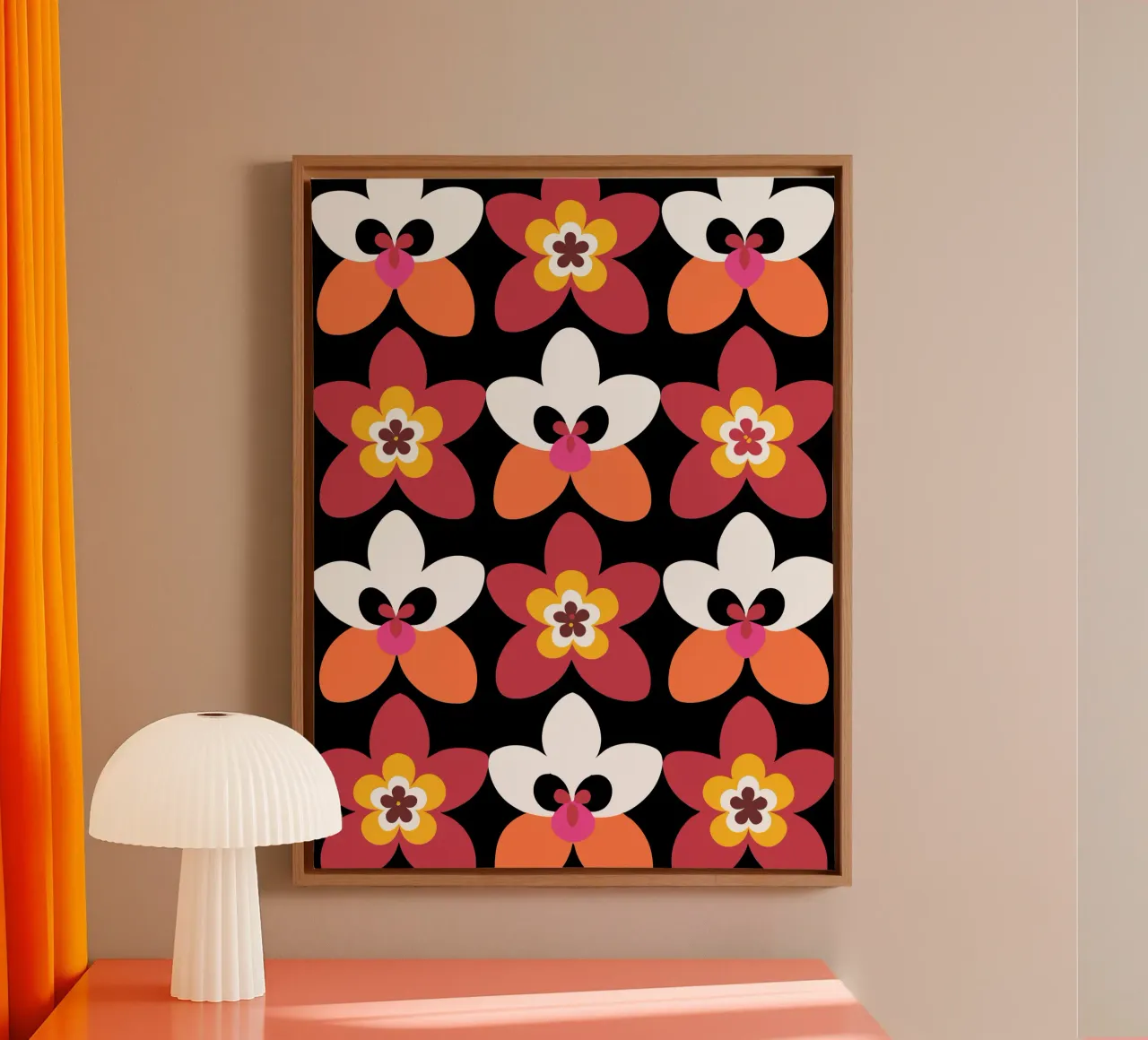 Mooie bloem Pettern canvas met Baklijst van FLOWER PLACE SHOP