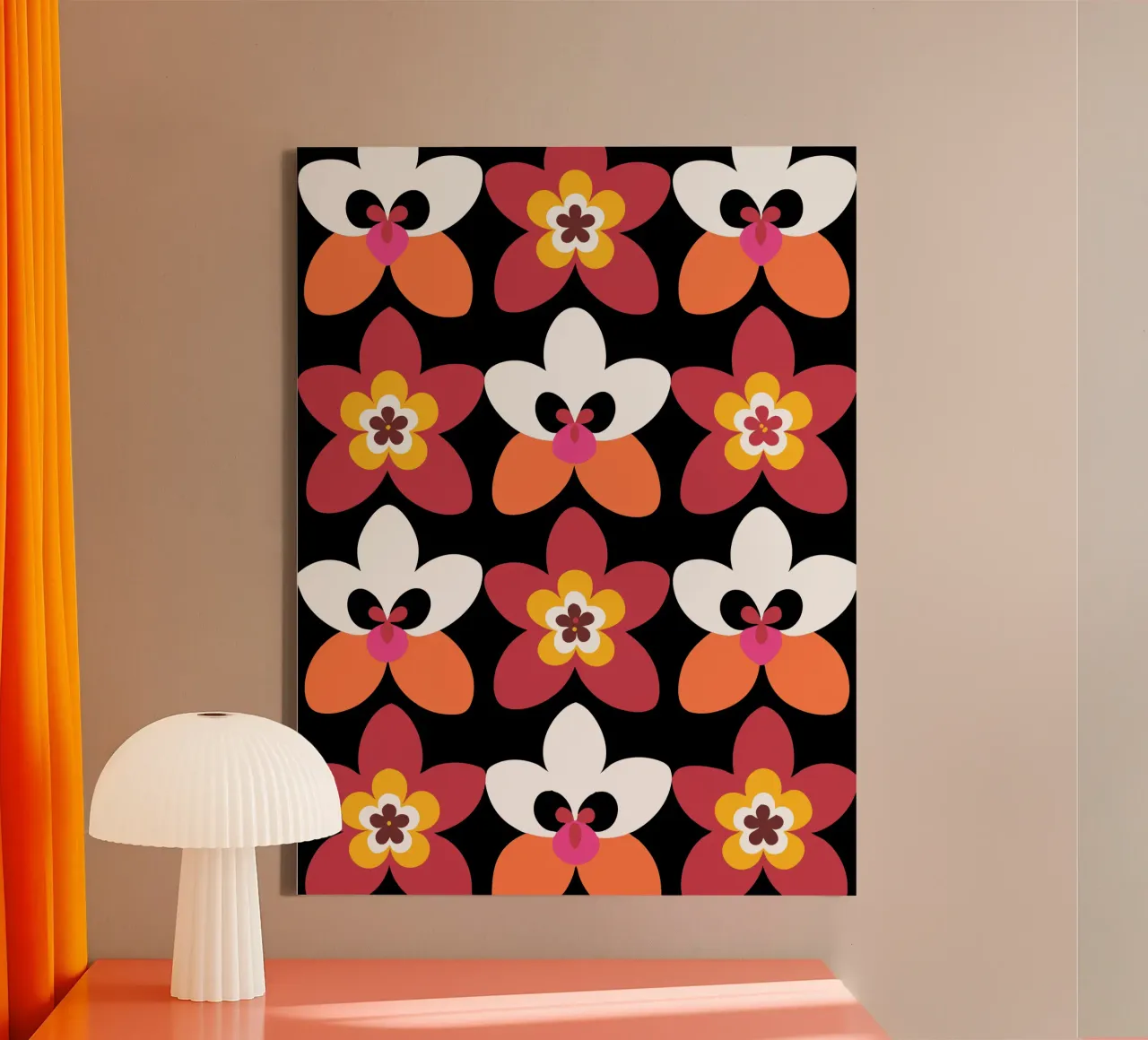 Mooie bloem Pettern canvas met Baklijst van FLOWER PLACE SHOP