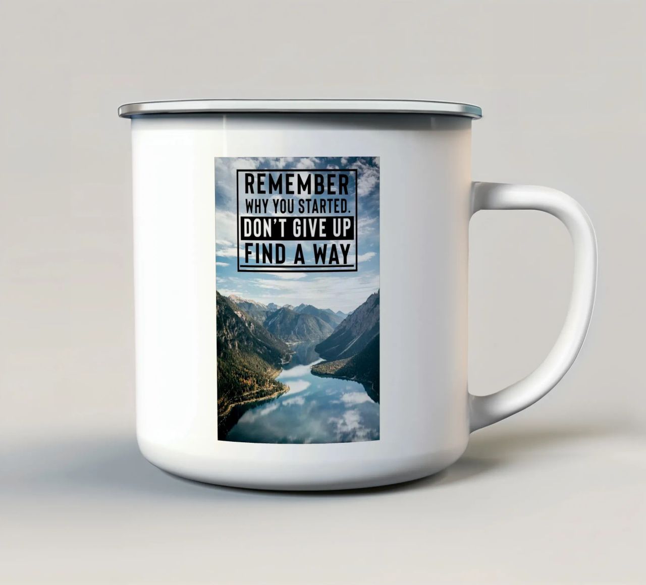 Trova un modo tazza in smalto da saunder Shop