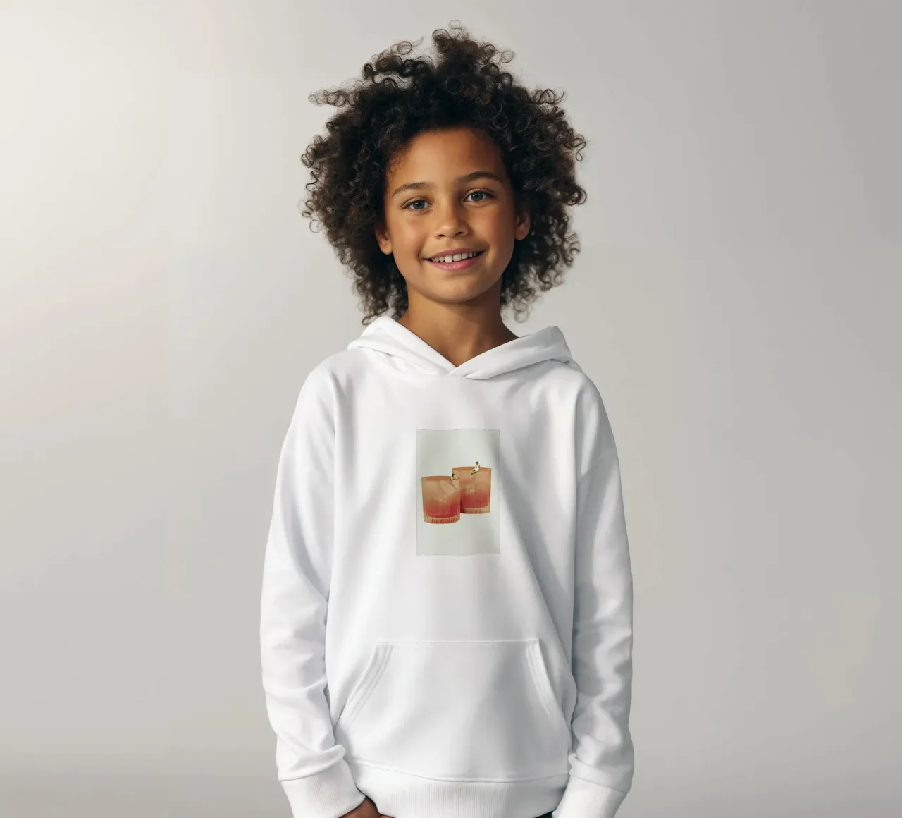Holiday In A Glass 3 kids hoodie by Maarten Léon