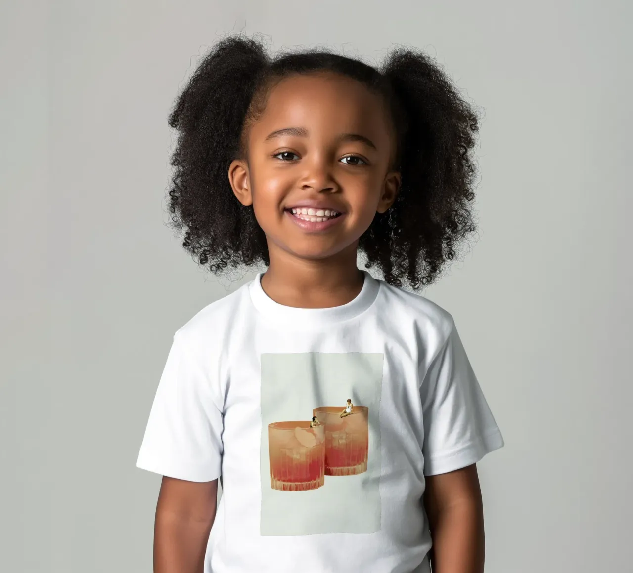 Holiday In A Glass 3 kids t-shirt by Maarten Léon