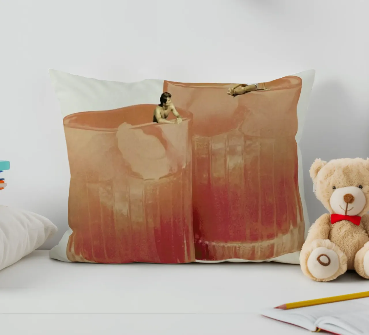 Holiday In A Glass 3 decorative cushion by Maarten Léon