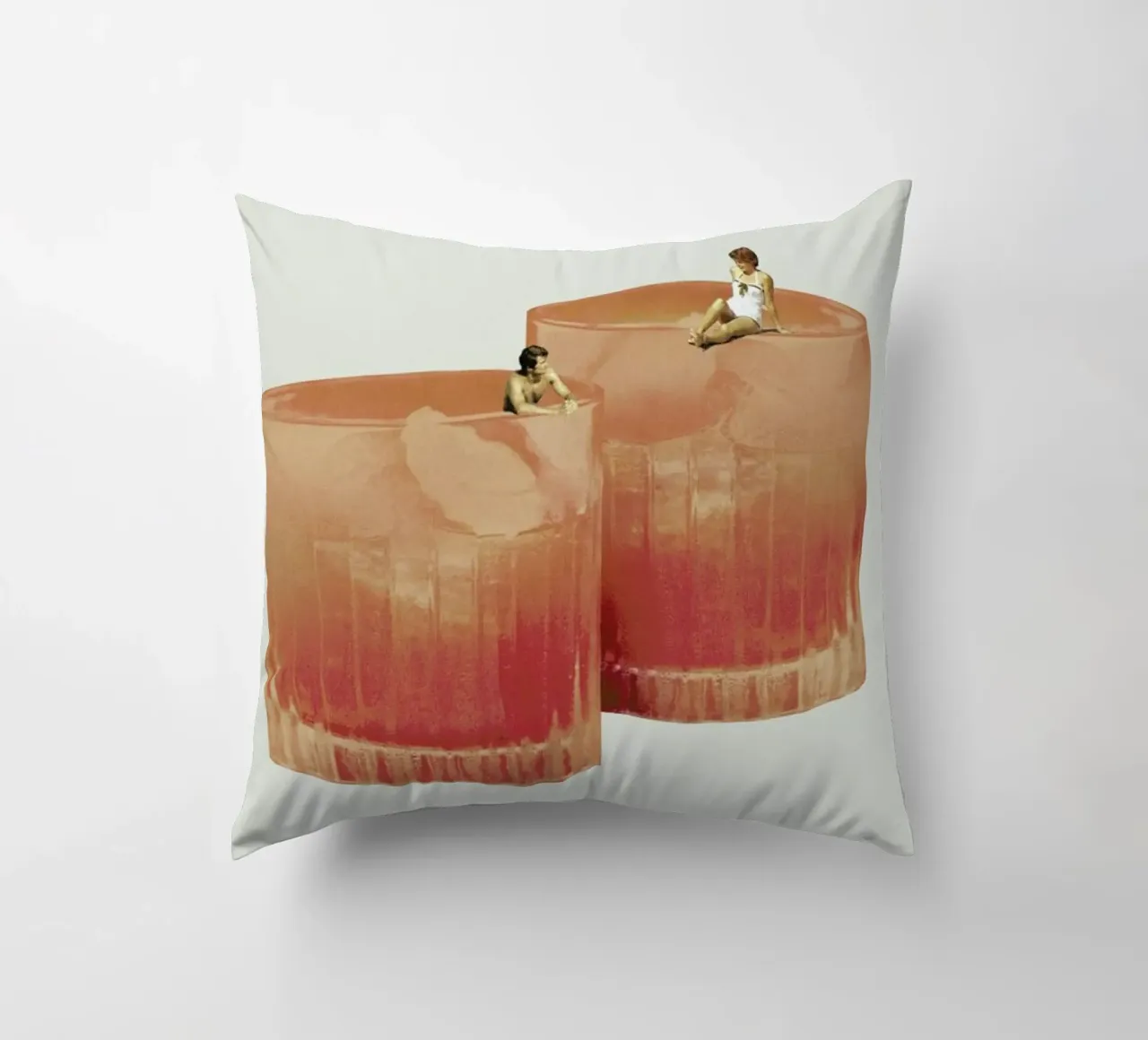 Holiday In A Glass 3 decorative cushion by Maarten Léon