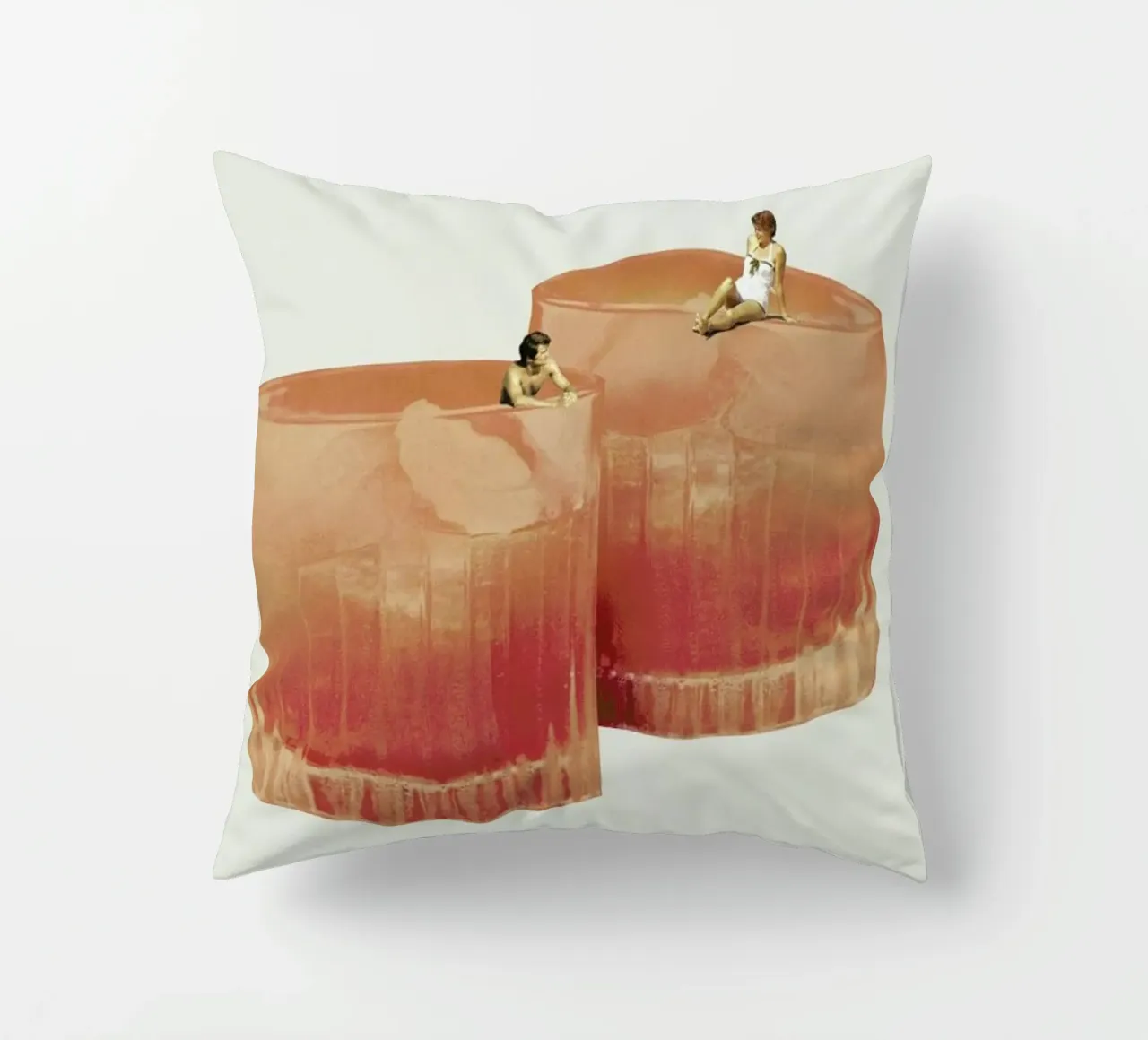 Holiday In A Glass 3 decorative cushion by Maarten Léon