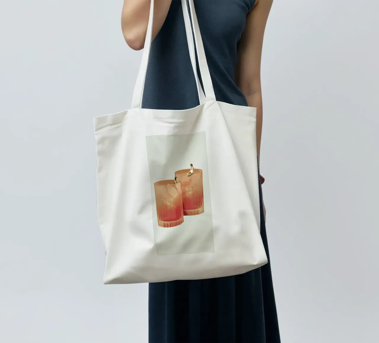 Holiday In A Glass 3 tote bag by Maarten Léon