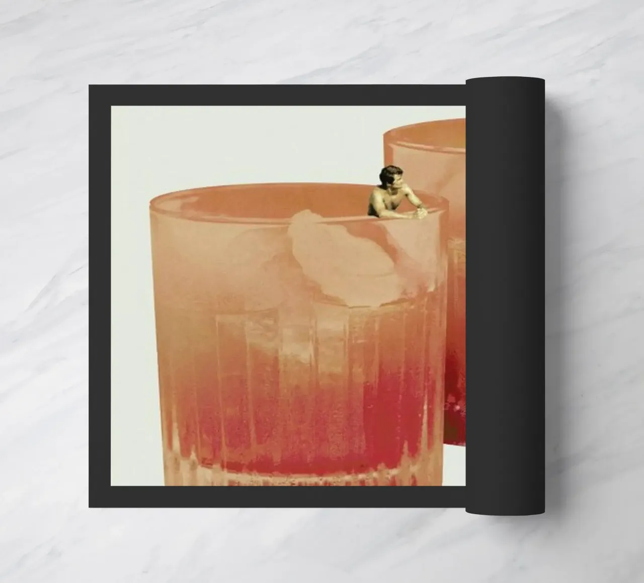 Holiday In A Glass 3 doormat by Maarten Léon