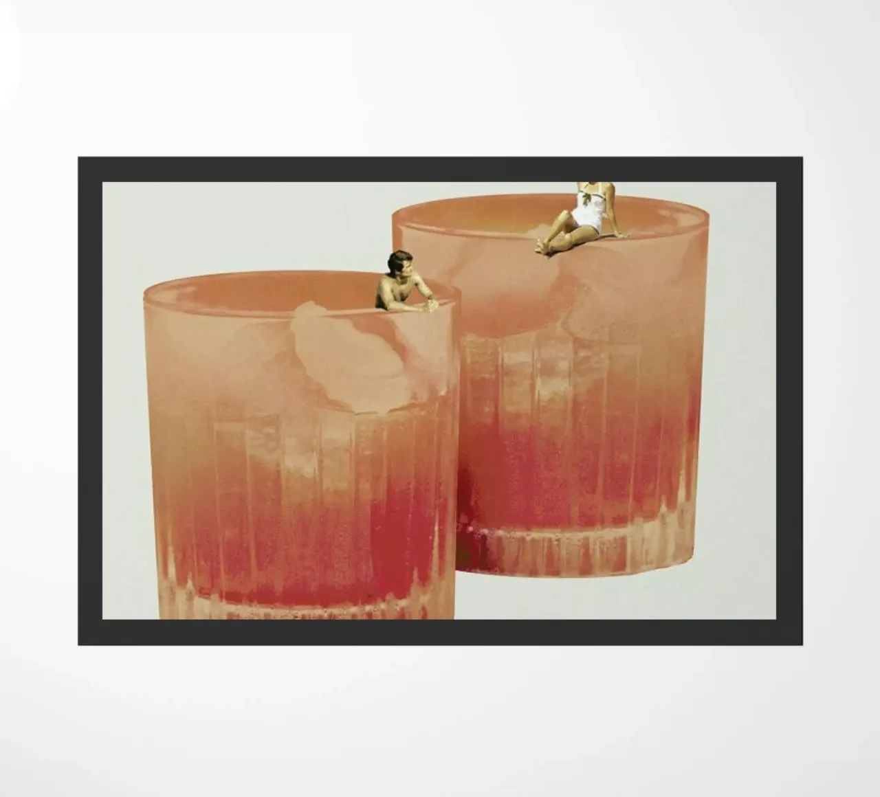 Holiday In A Glass 3 doormat by Maarten Léon