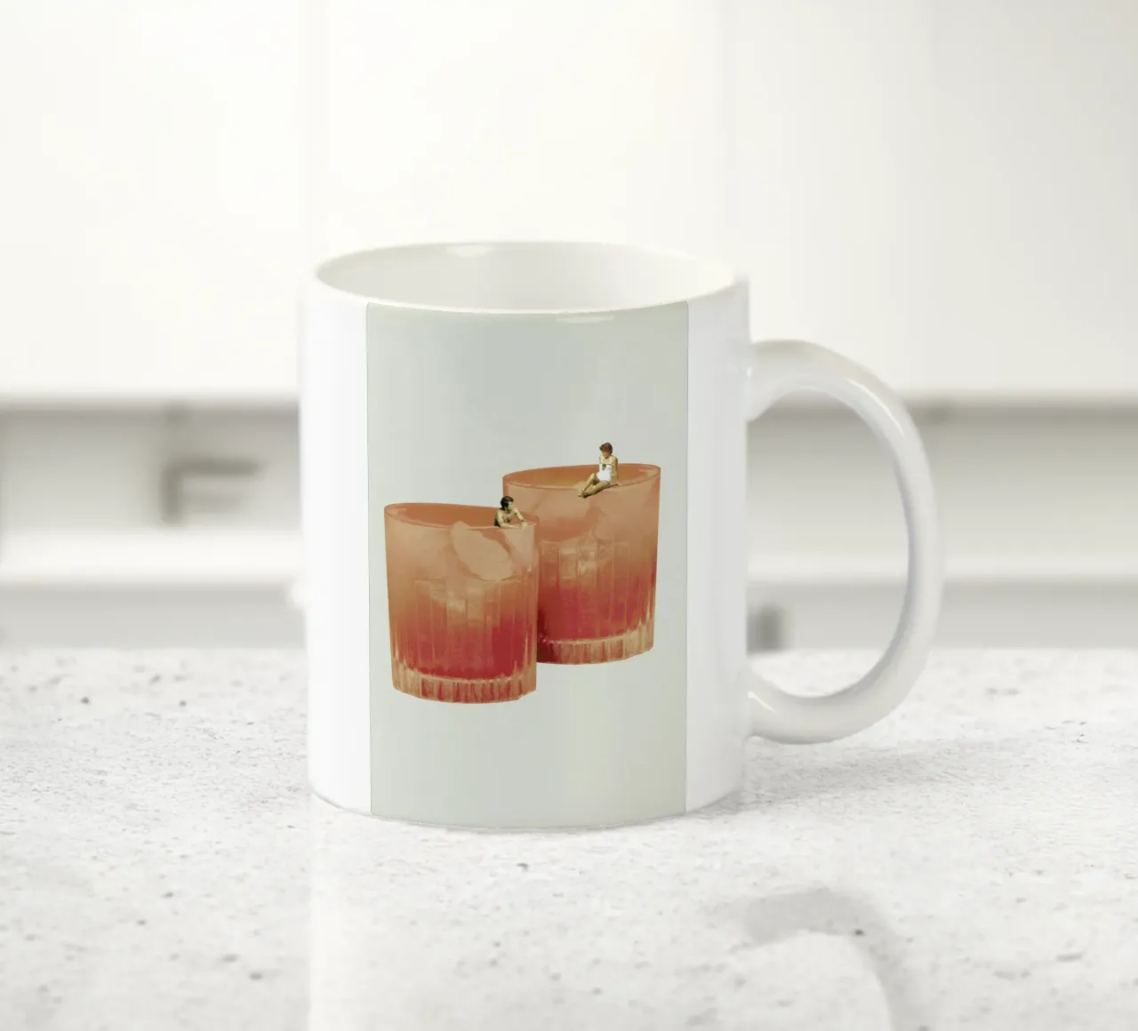 Holiday In A Glass 3 ceramic mug by Maarten Léon