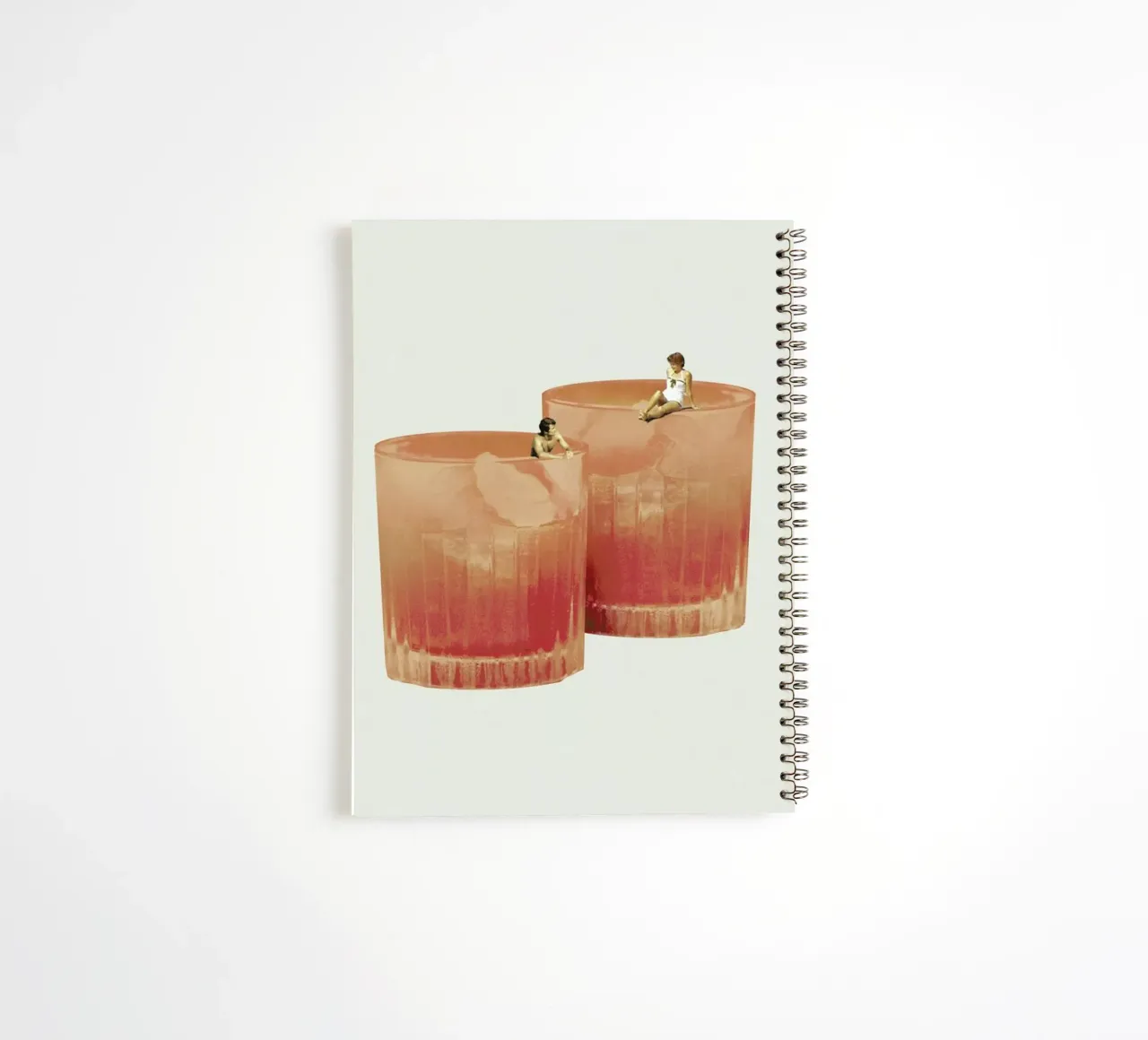 Holiday In A Glass 3 spiral notebook by Maarten Léon