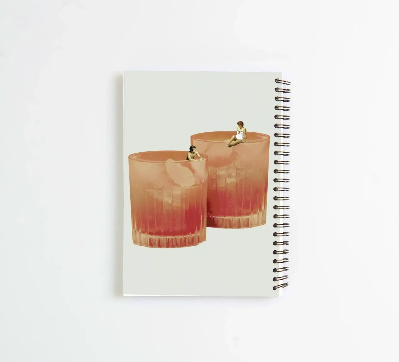 Holiday In A Glass 3 spiral notebook by Maarten Léon