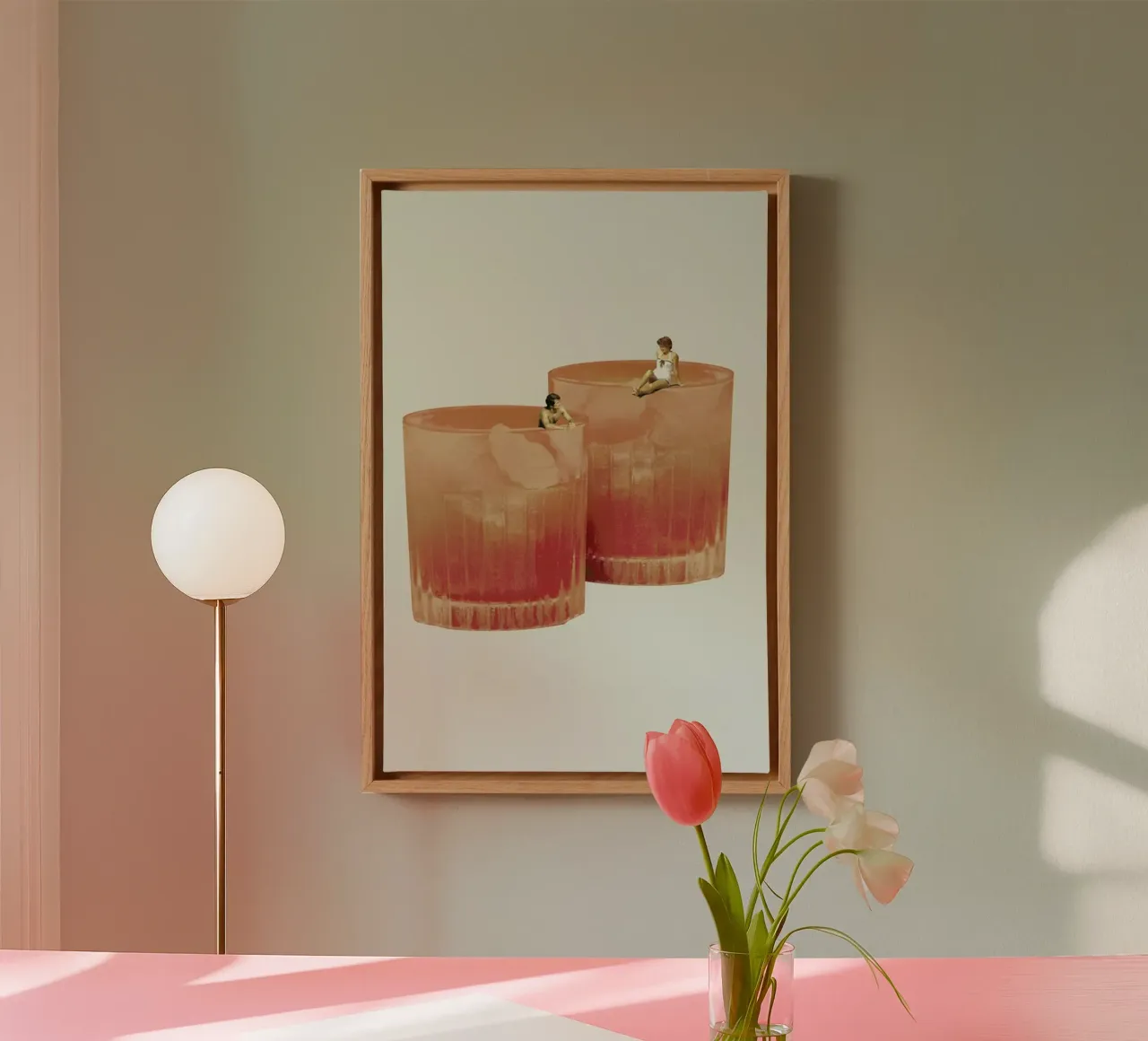 Holiday In A Glass 3 canvas by Maarten Léon