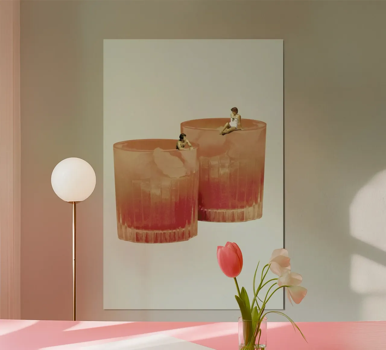 Holiday In A Glass 3 poster by Maarten Léon