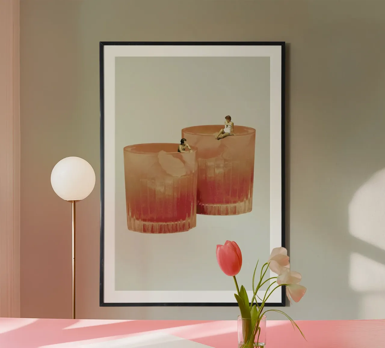 Holiday In A Glass 3 poster by Maarten Léon