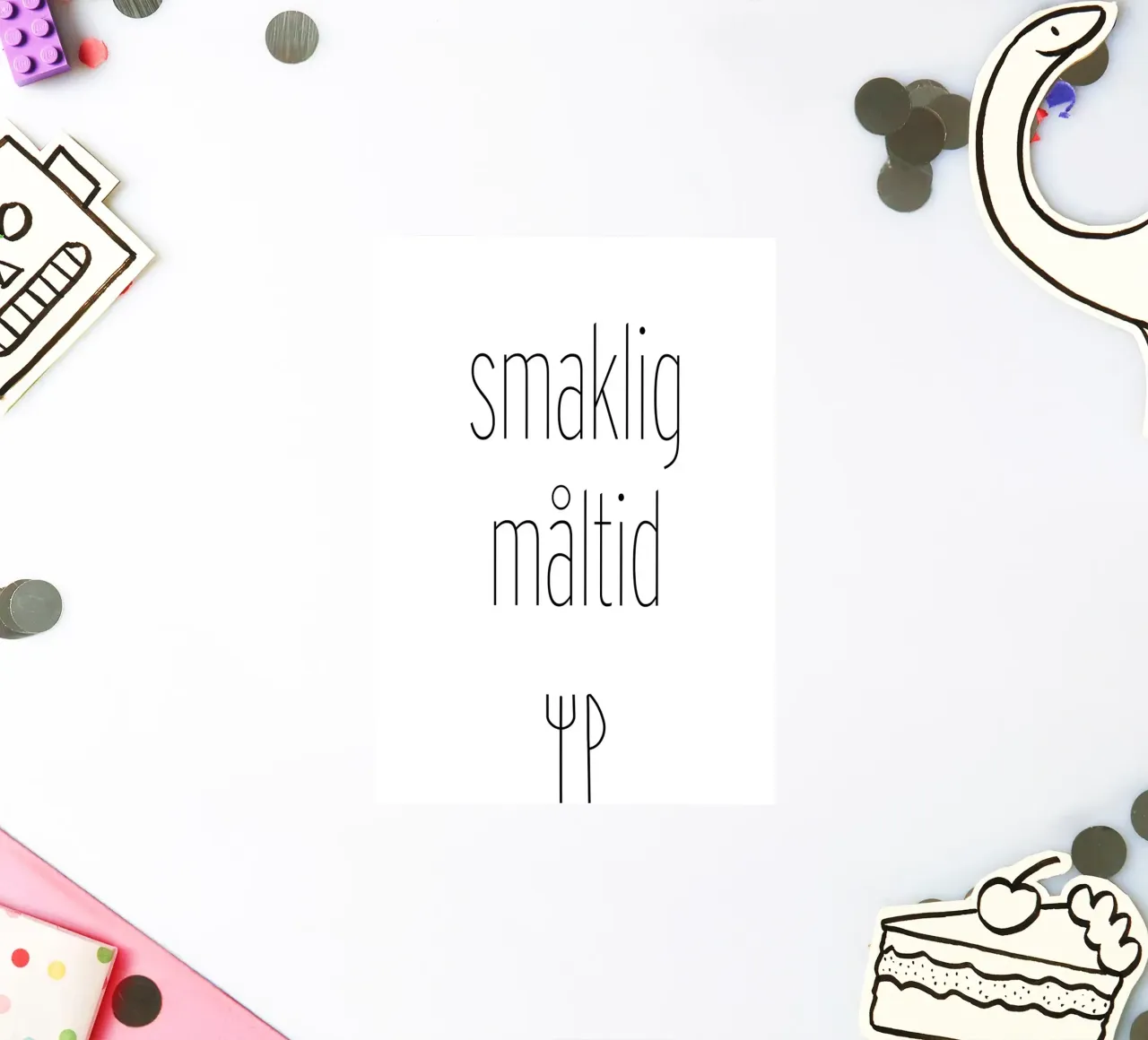 smaklig måltid. ( mehrere Varianten verfügbar) sticker by FRICKE DESIGN