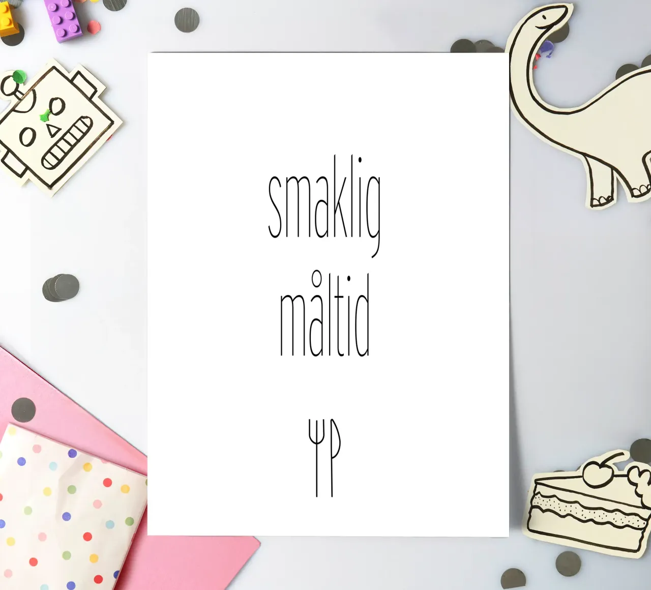 smaklig måltid. ( mehrere Varianten verfügbar) sticker sheet by FRICKE DESIGN