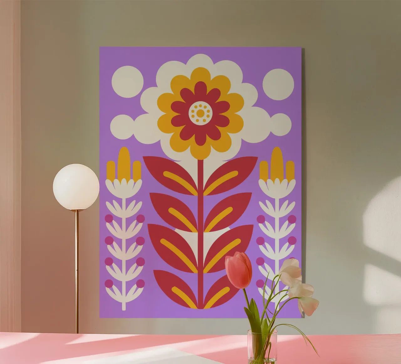 Lavender flowers acrylic glass by FLOWER PLACE SHOP