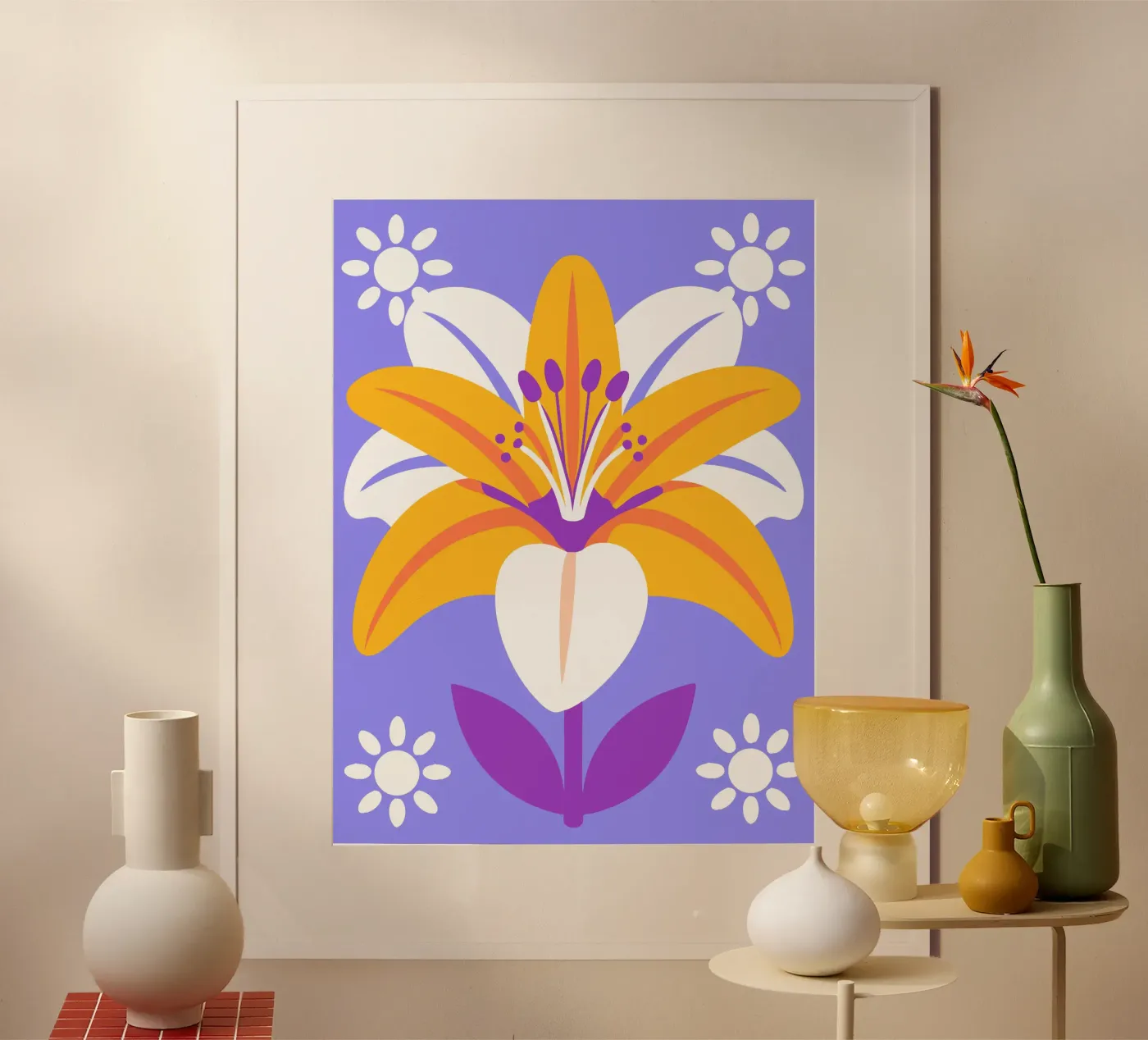 Lelies poster van FLOWER PLACE SHOP