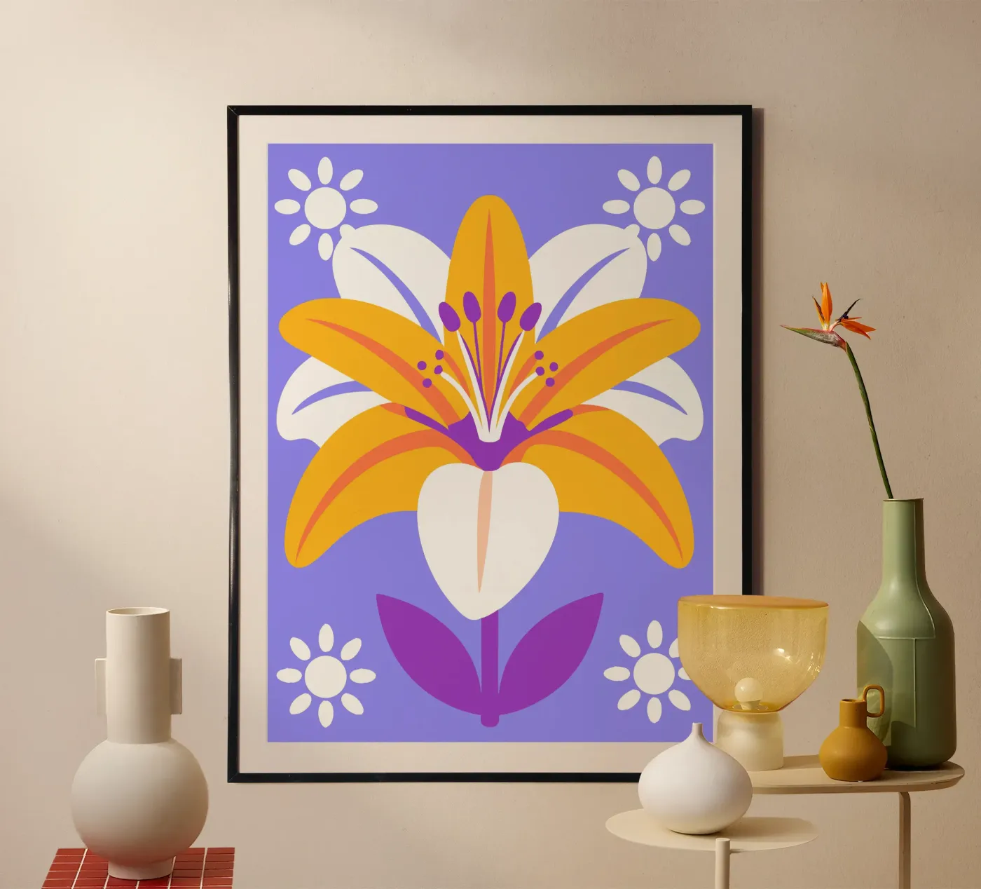 Lelies poster van FLOWER PLACE SHOP